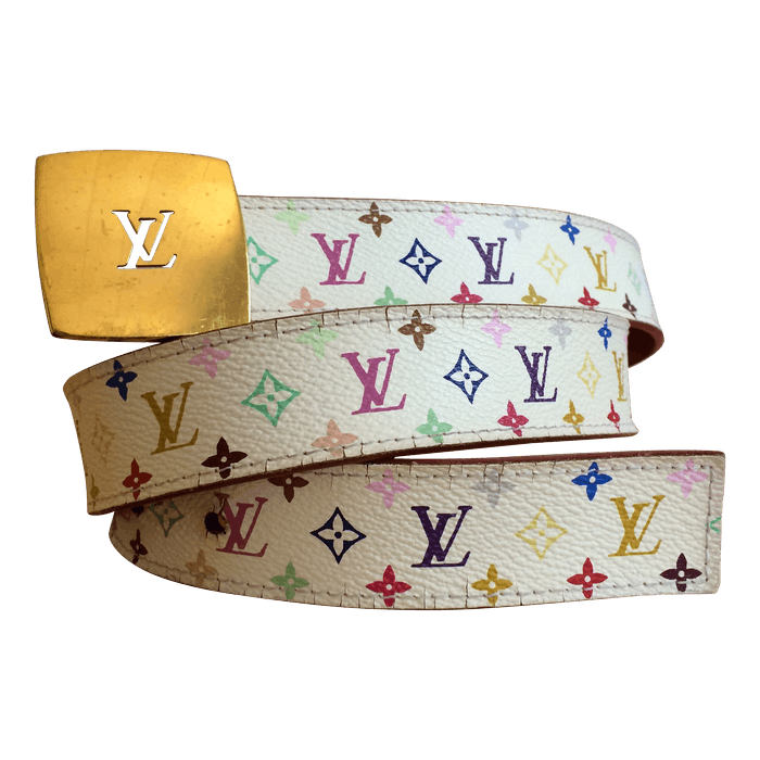 Womans LV Initiales Monogram Multicolour Belt Size 85/34
