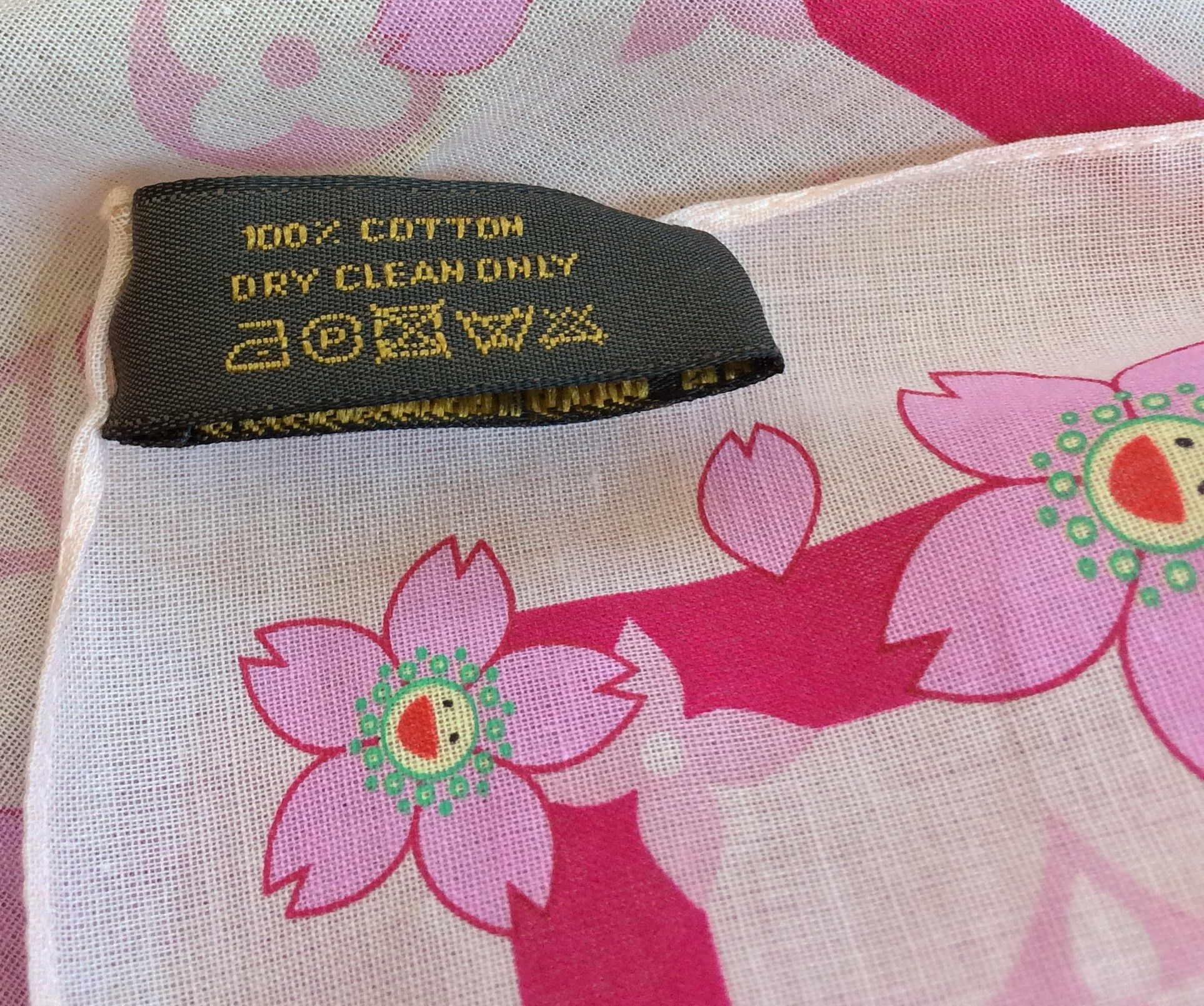 Louis Vuitton × Takashi Murakami NEW Louis Vuitton x Murakami Cosmic Blossom Monogram Scarf Size ONE SIZE - 5 Thumbnail
