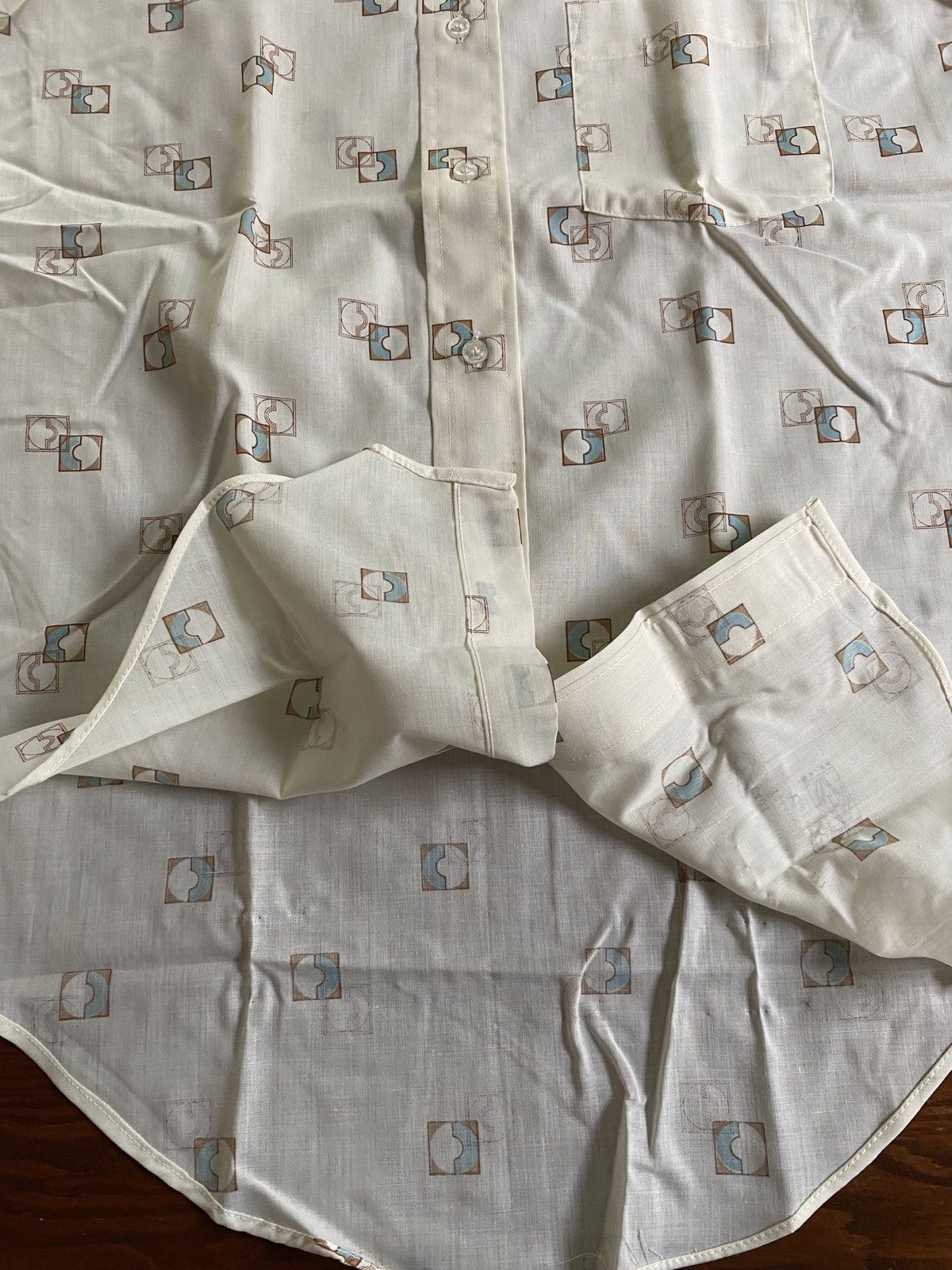 Arrow Vintage 70’s Arrow Textile Pattern Short Sleeve Button Up Size US S / EU 44-46 / 1 - 5 Thumbnail