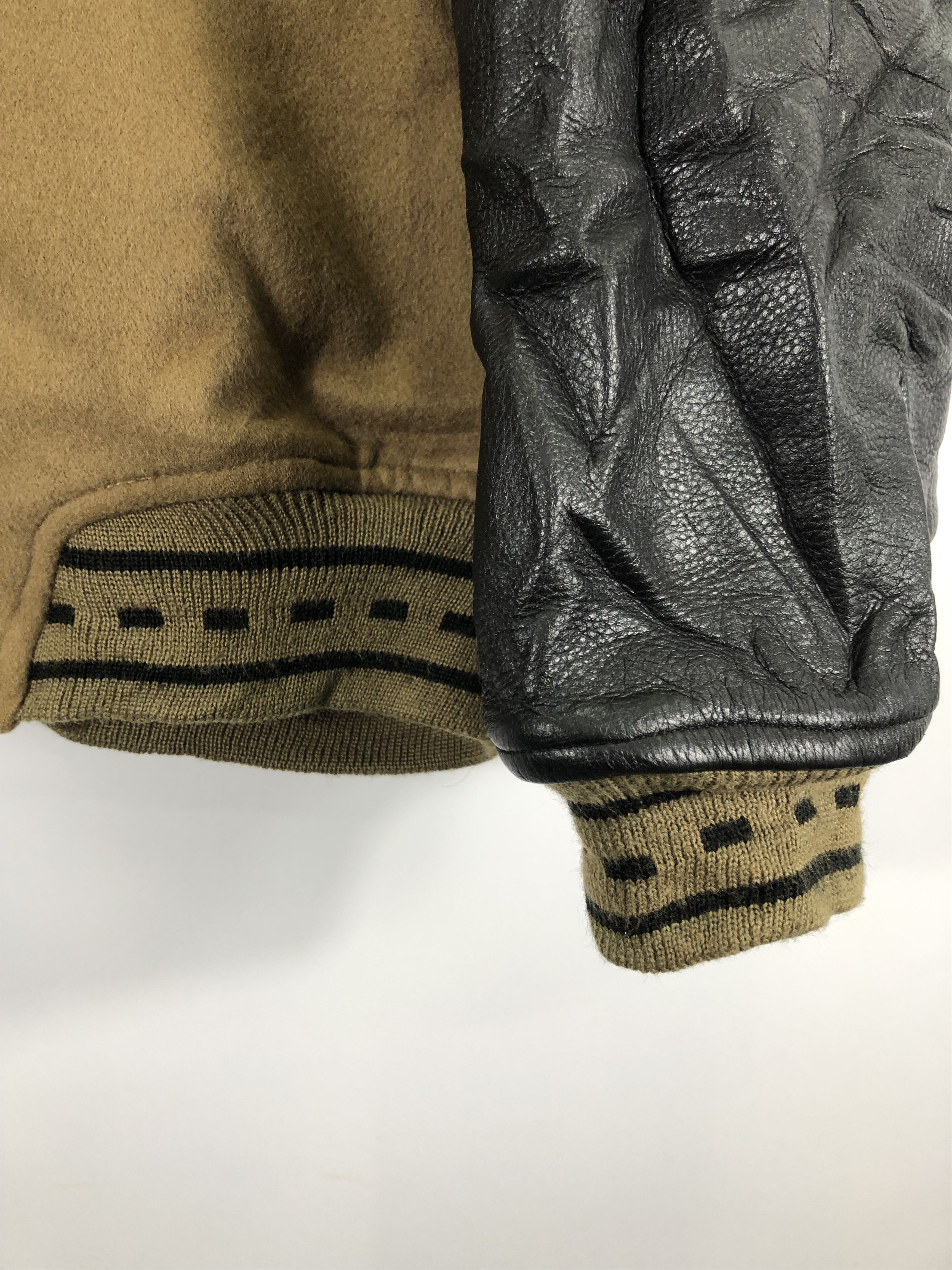 Designer Vintage 80s Place Des Vosges Varsity Leather Sleeve V0241 Size US L / EU 52-54 / 3 - 10 Thumbnail