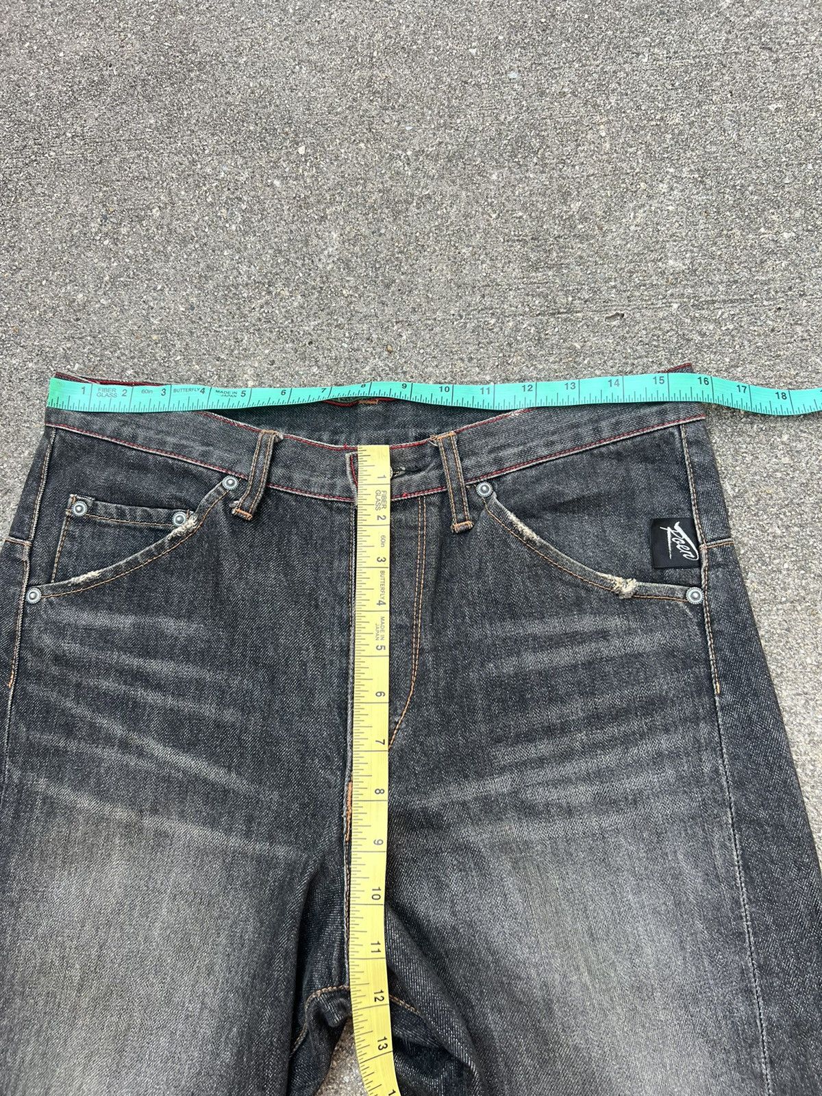 roarguns Vintage 90s Hiromu ROEN Japan Fade Denim Distressed Jeans Size US 30 / EU 46 - 2 Thumbnail