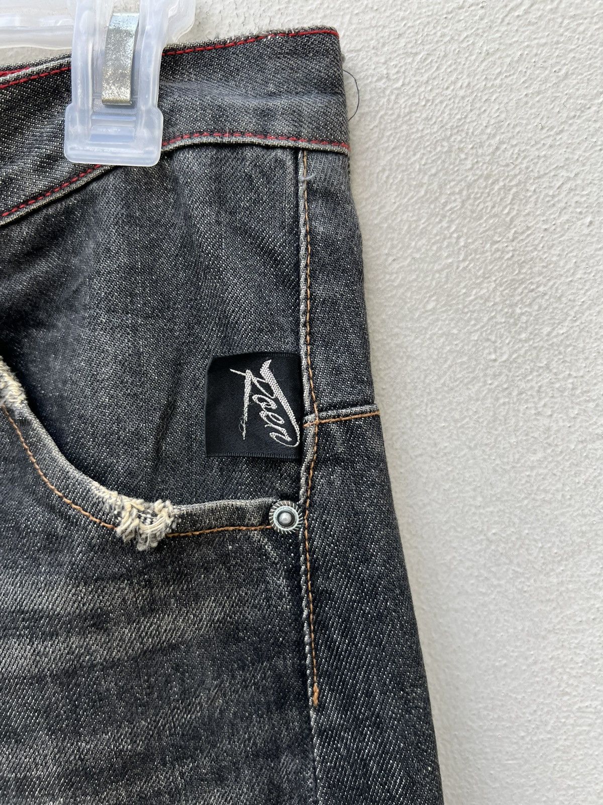 roarguns Vintage 90s Hiromu ROEN Japan Fade Denim Distressed Jeans Size US 30 / EU 46 - 10 Thumbnail