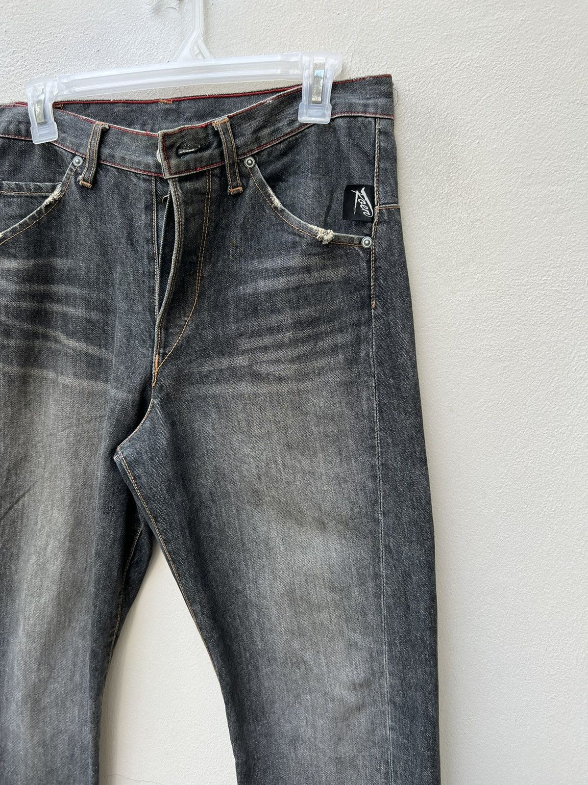 roarguns Vintage 90s Hiromu ROEN Japan Fade Denim Distressed Jeans Size US 30 / EU 46 - 9 Thumbnail