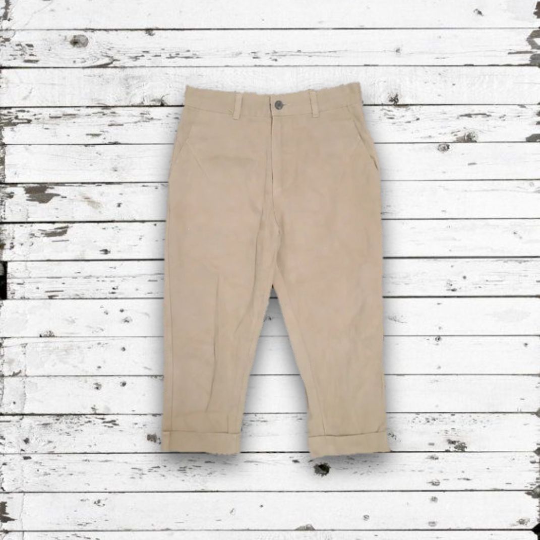 Number (N)ine × Takahiromiyashita The Soloist. Number (N)ine Khaki Cropped Pants Size US 30 / EU 46 - 1 Thumbnail