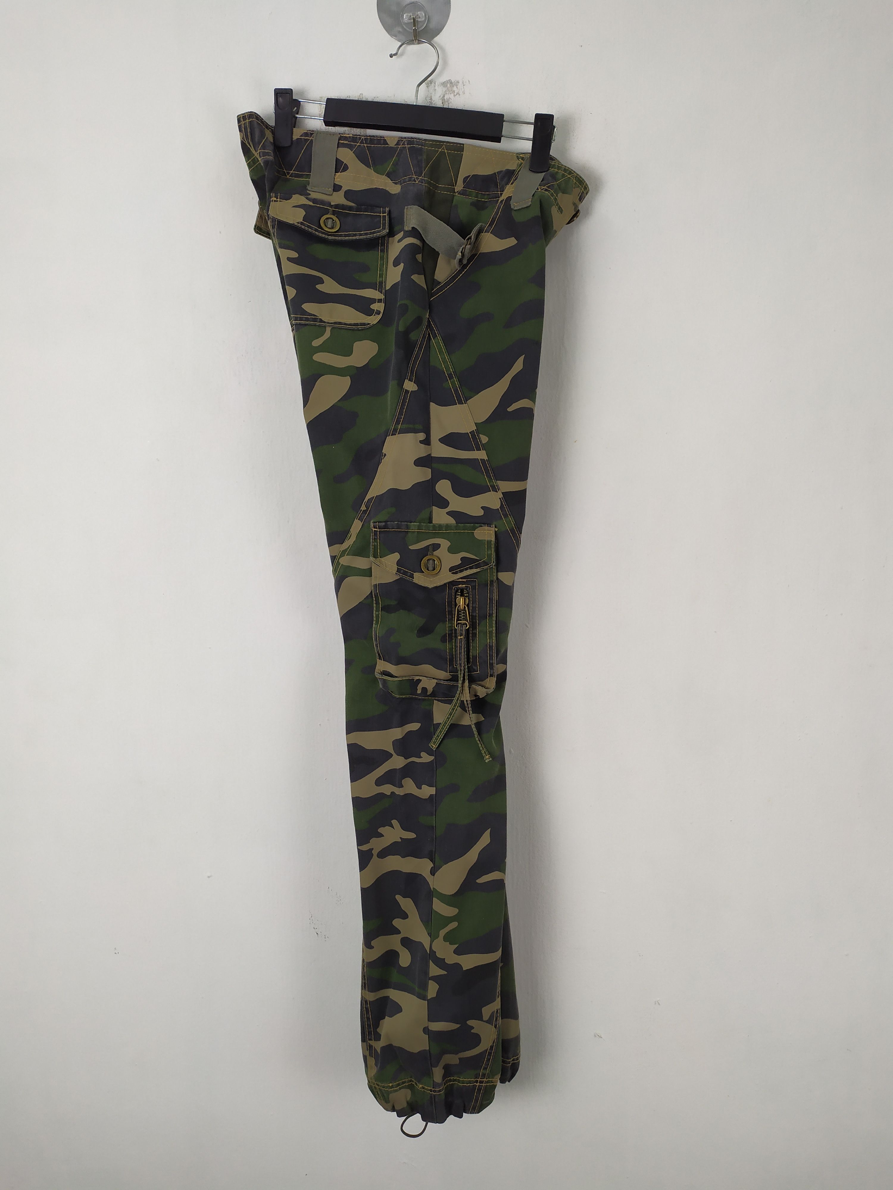 ADDICT ADDICTION CAMO LOWRISE CARGO PANTS MULTIPOCKET BAPE STYLE Size US 29 - 18 Thumbnail