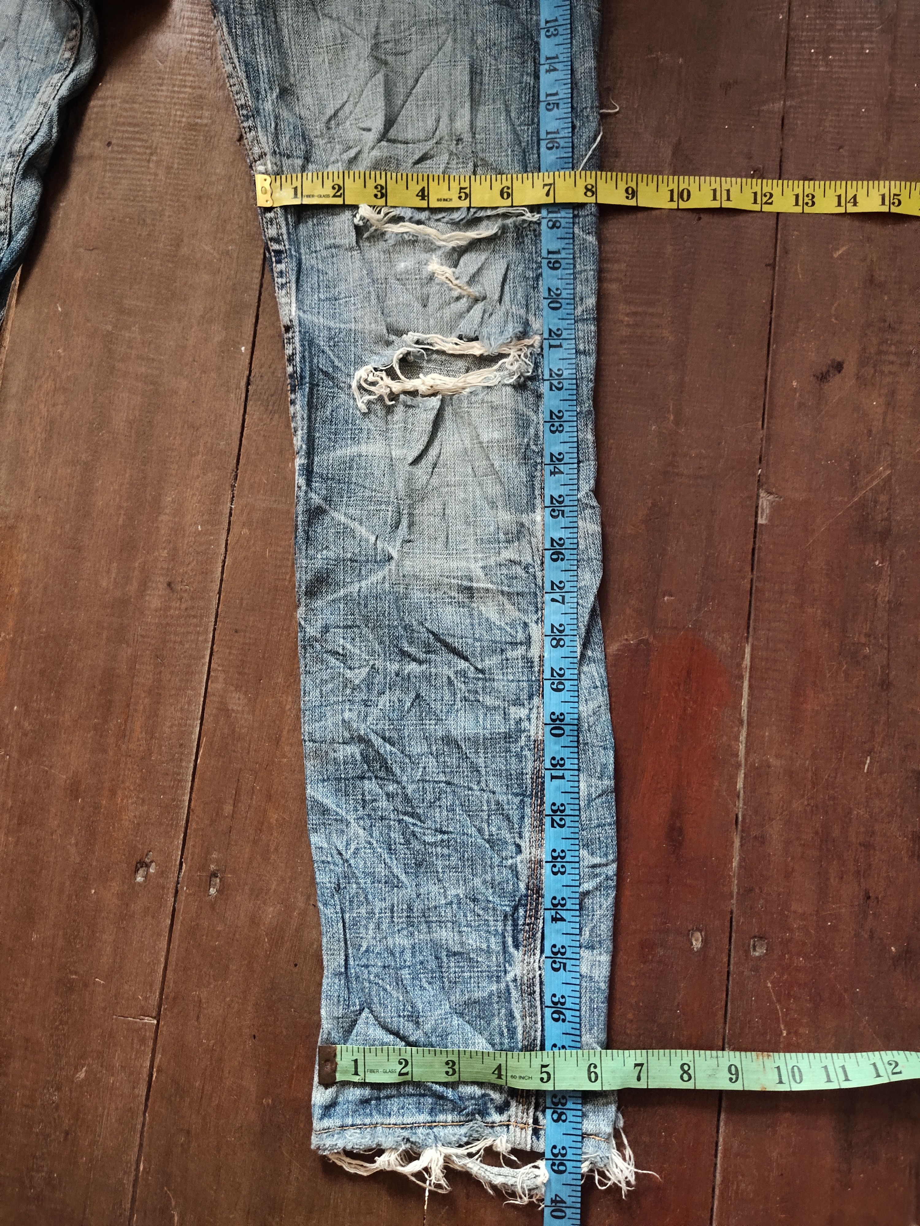 Japanese Brand × Jean Rare M2368 jeans japanese brand distressed denim Size 31" - 12 Thumbnail