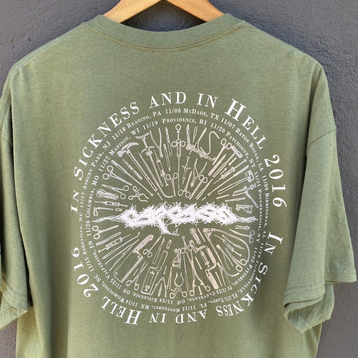 💥SICK💥Carcass English Extreme Metal Band ERD GRUNGE TEE