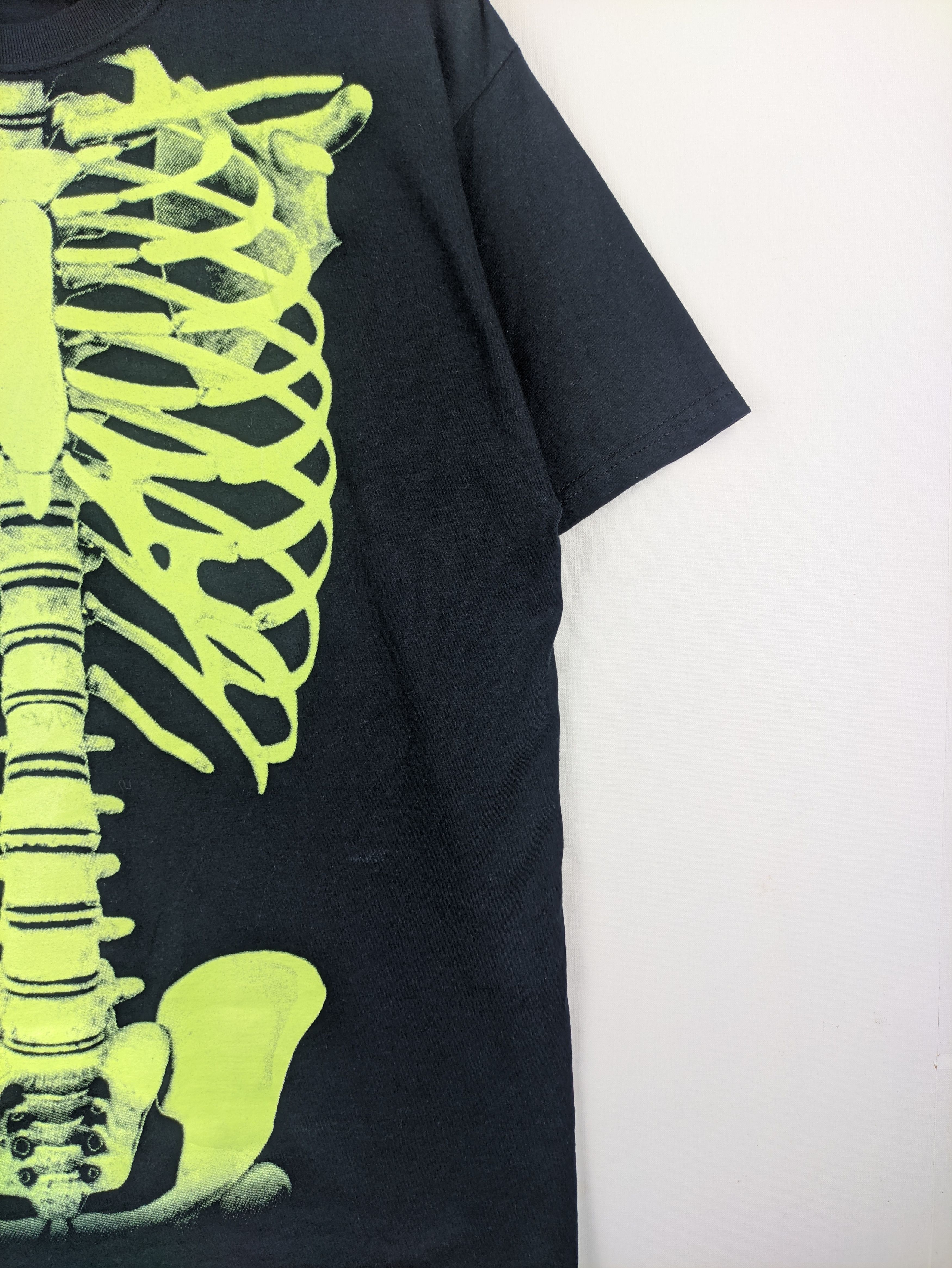Jerzees Steals🔥T Shirt Skeleton Ribs Kapital Style Glow in the Dark Size US L / EU 52-54 / 3 - 4 Thumbnail
