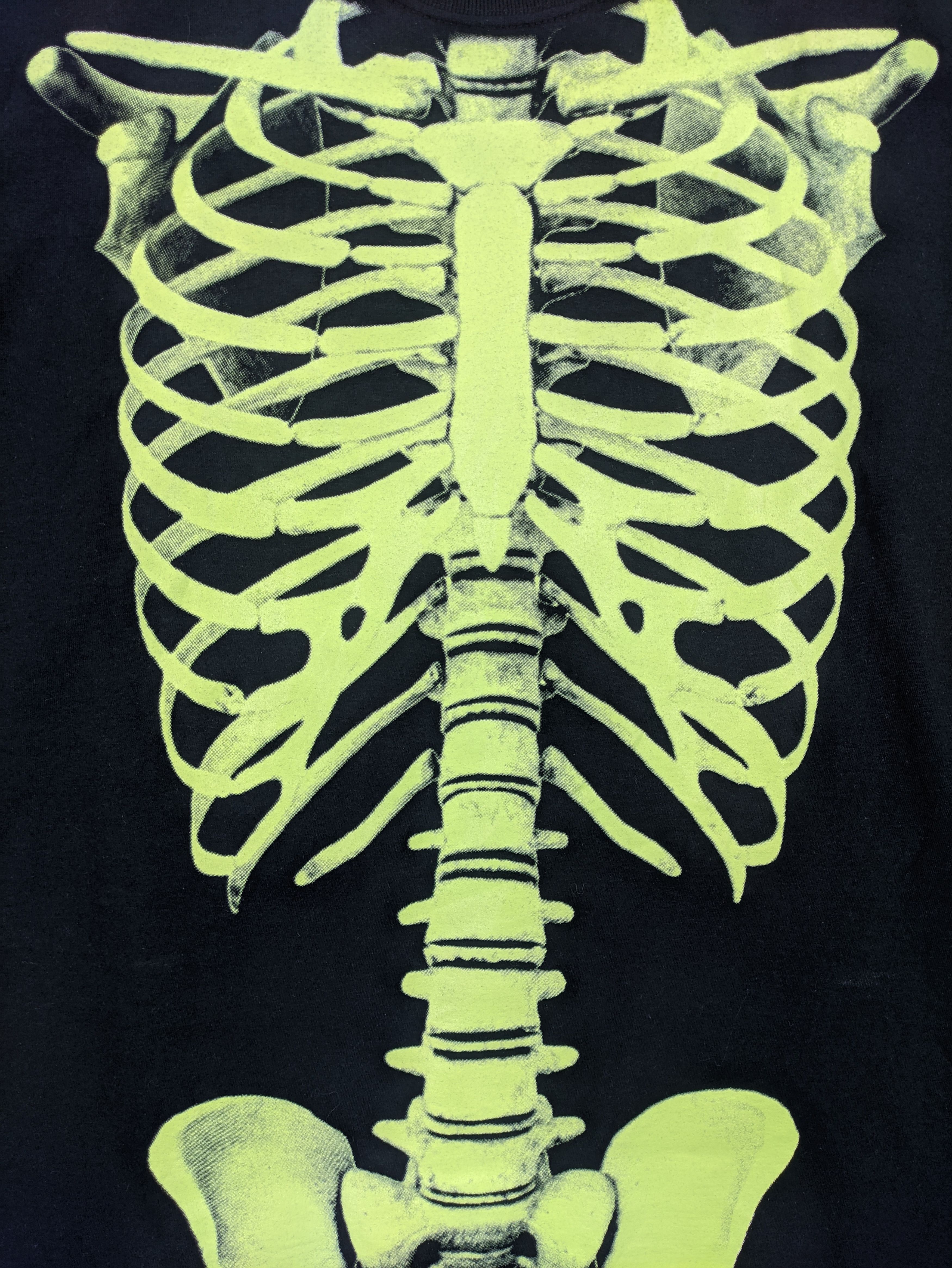 Jerzees Steals🔥T Shirt Skeleton Ribs Kapital Style Glow in the Dark Size US L / EU 52-54 / 3 - 5 Thumbnail