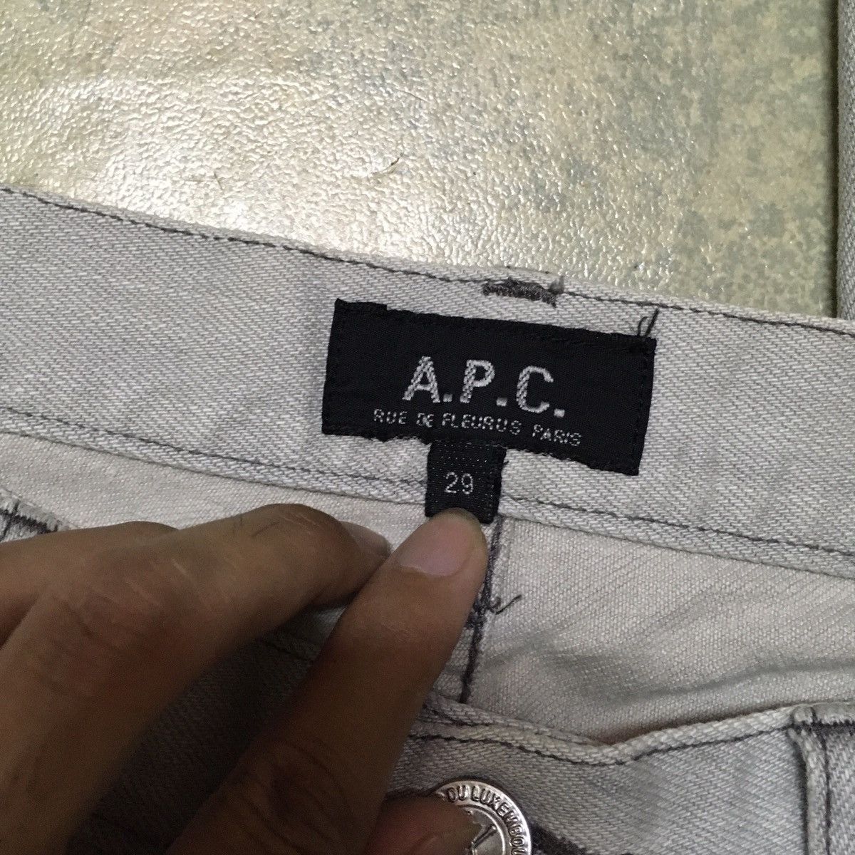 A.P.C. A. P. C. Distressed Style White Denim Pants Size US 32 / EU 48 - 10 Thumbnail