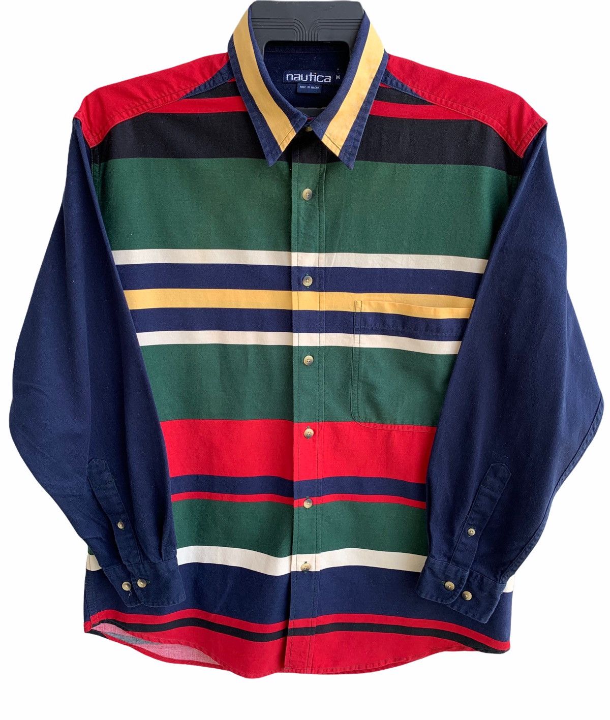 Nautica Nautica Mens Shirt Multicolor Stripe Long Sleeve Size US M / EU 48-50 / 2 - 2 Thumbnail