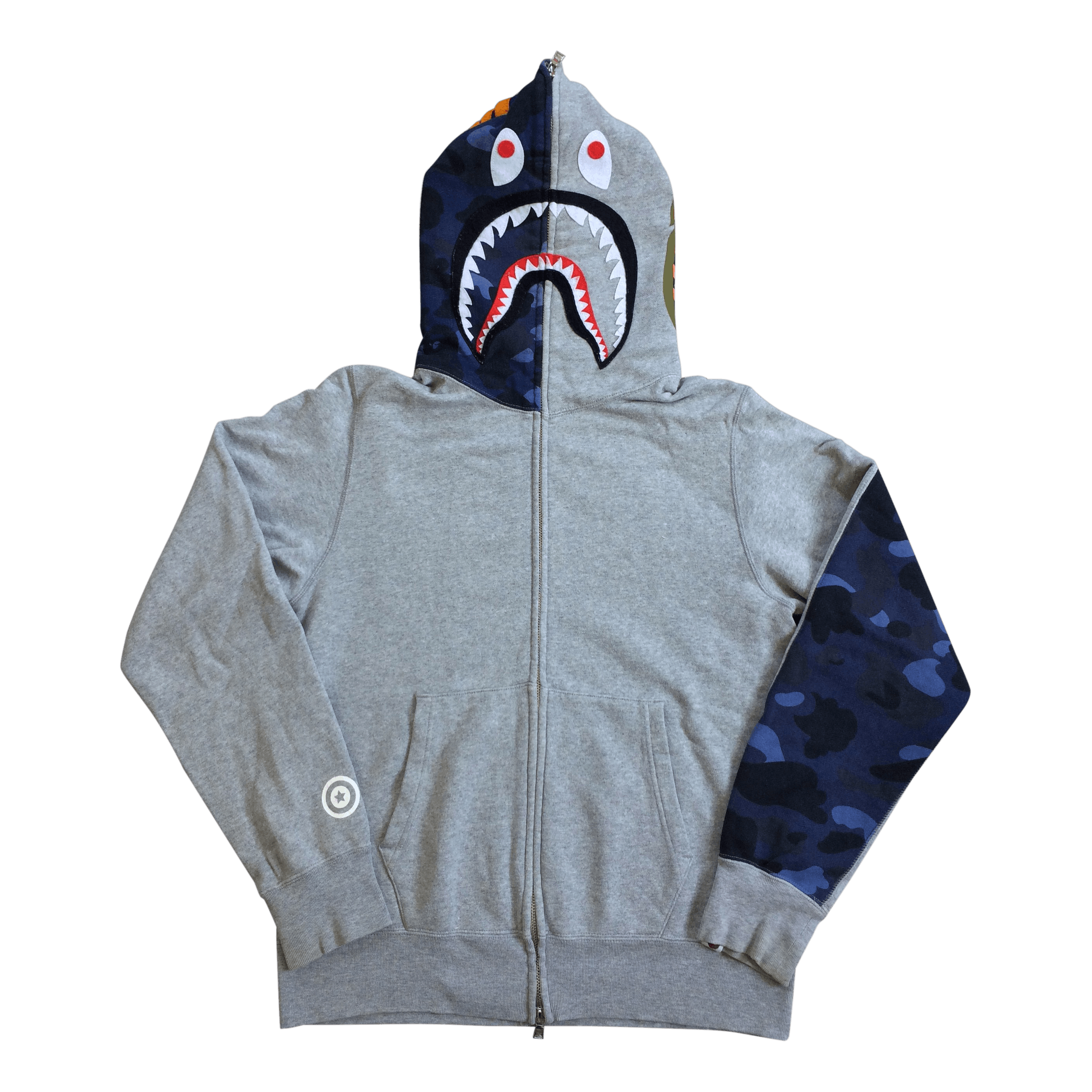 image of Og Bape Camo Shark Hoodie in Grey/Camo, Men's (Size Medium)