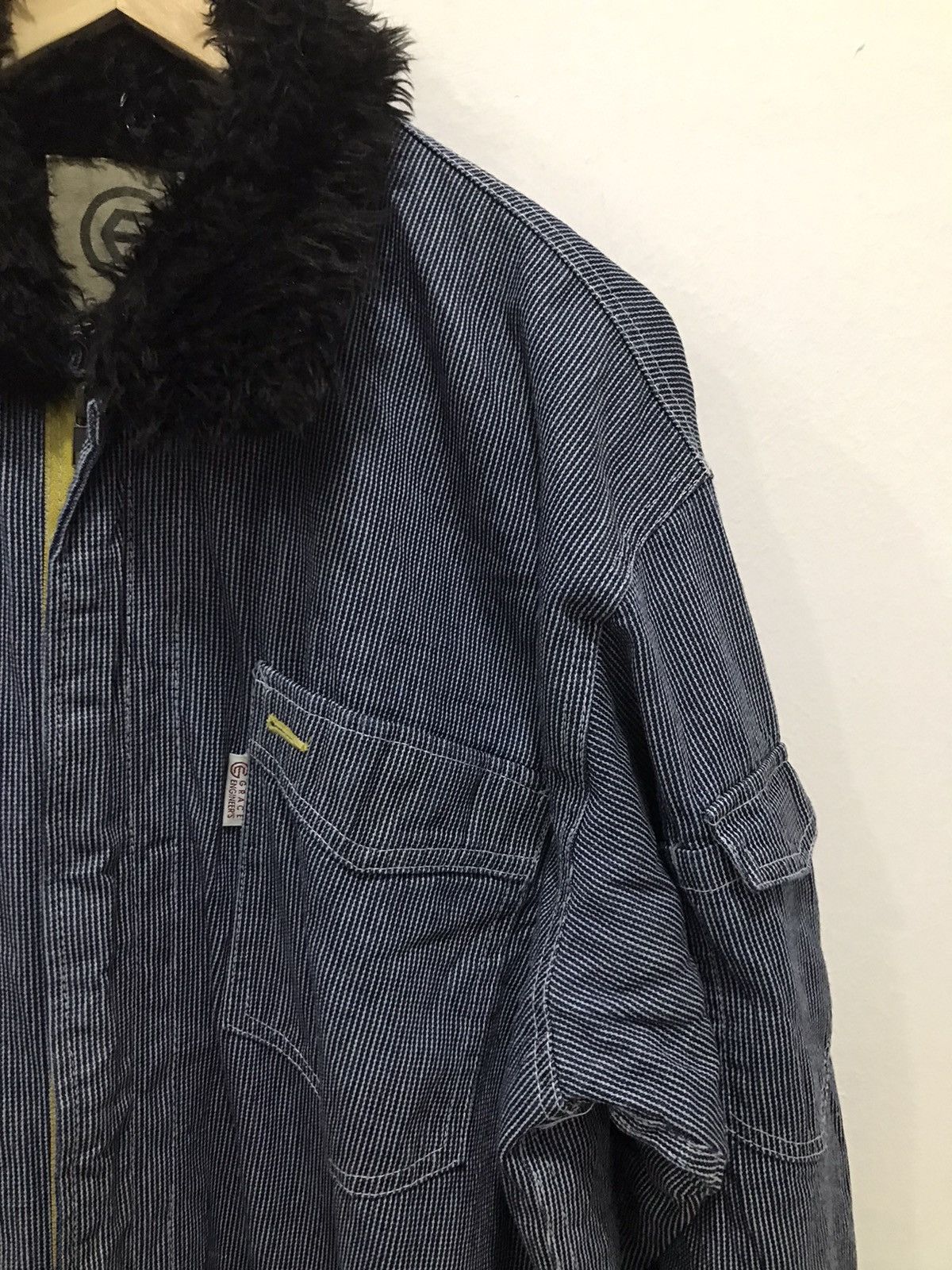 Japanese Brand Grace Engineer’s Sheep’s wool hickory overall Size US 36 / EU 52 - 10 Thumbnail