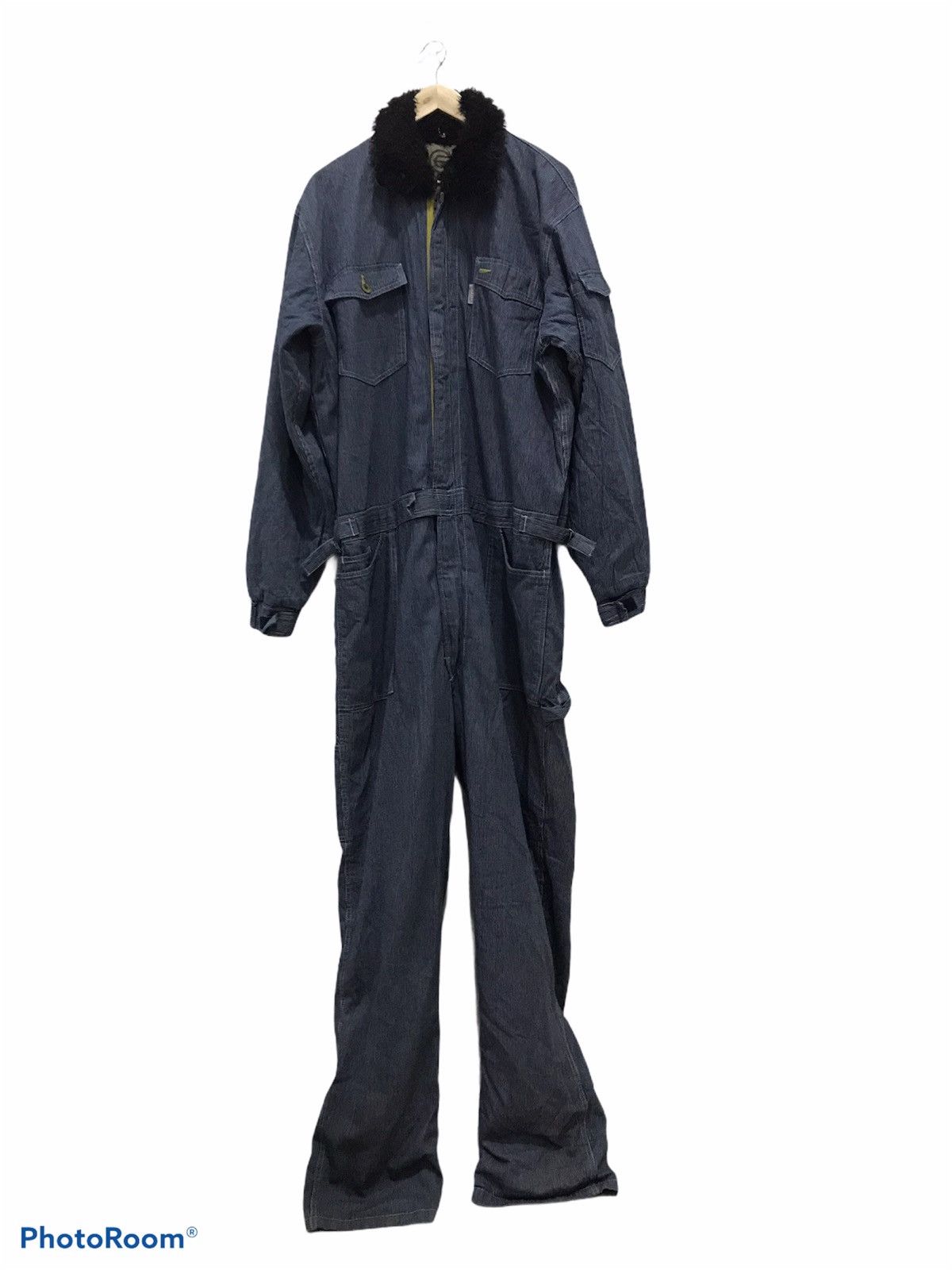 Japanese Brand Grace Engineer’s Sheep’s wool hickory overall Size US 36 / EU 52 - 2 Thumbnail