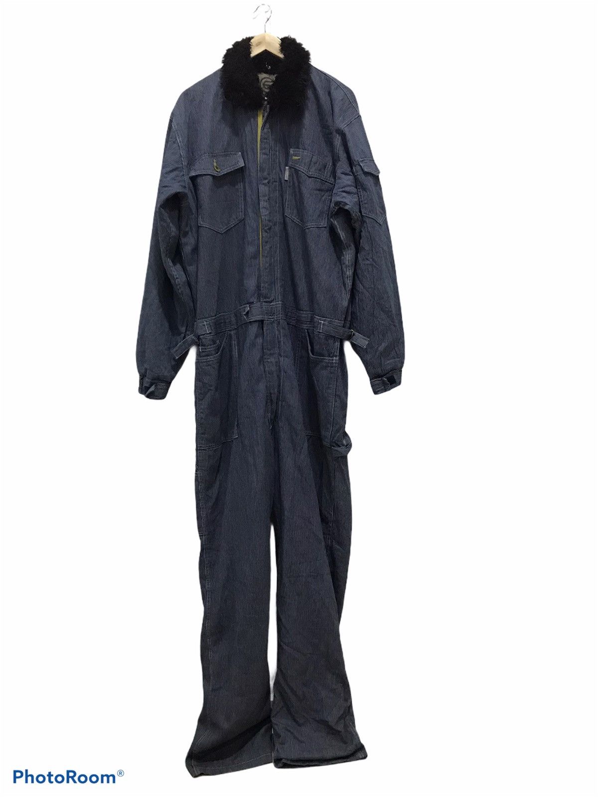Japanese Brand Grace Engineer’s Sheep’s wool hickory overall Size US 36 / EU 52 - 3 Thumbnail