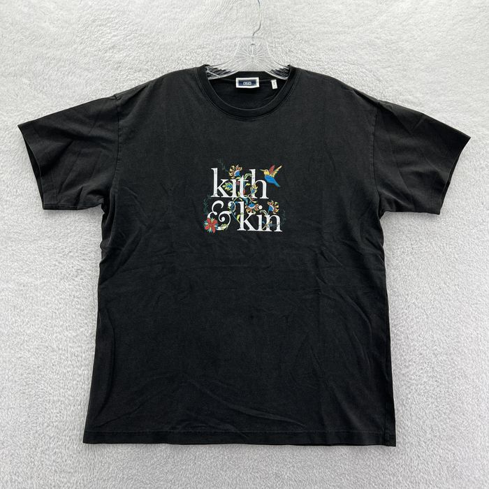 Kith New Kith Kin Jacobean Shirt Mens Medium Relaxed Black Tee Grailed