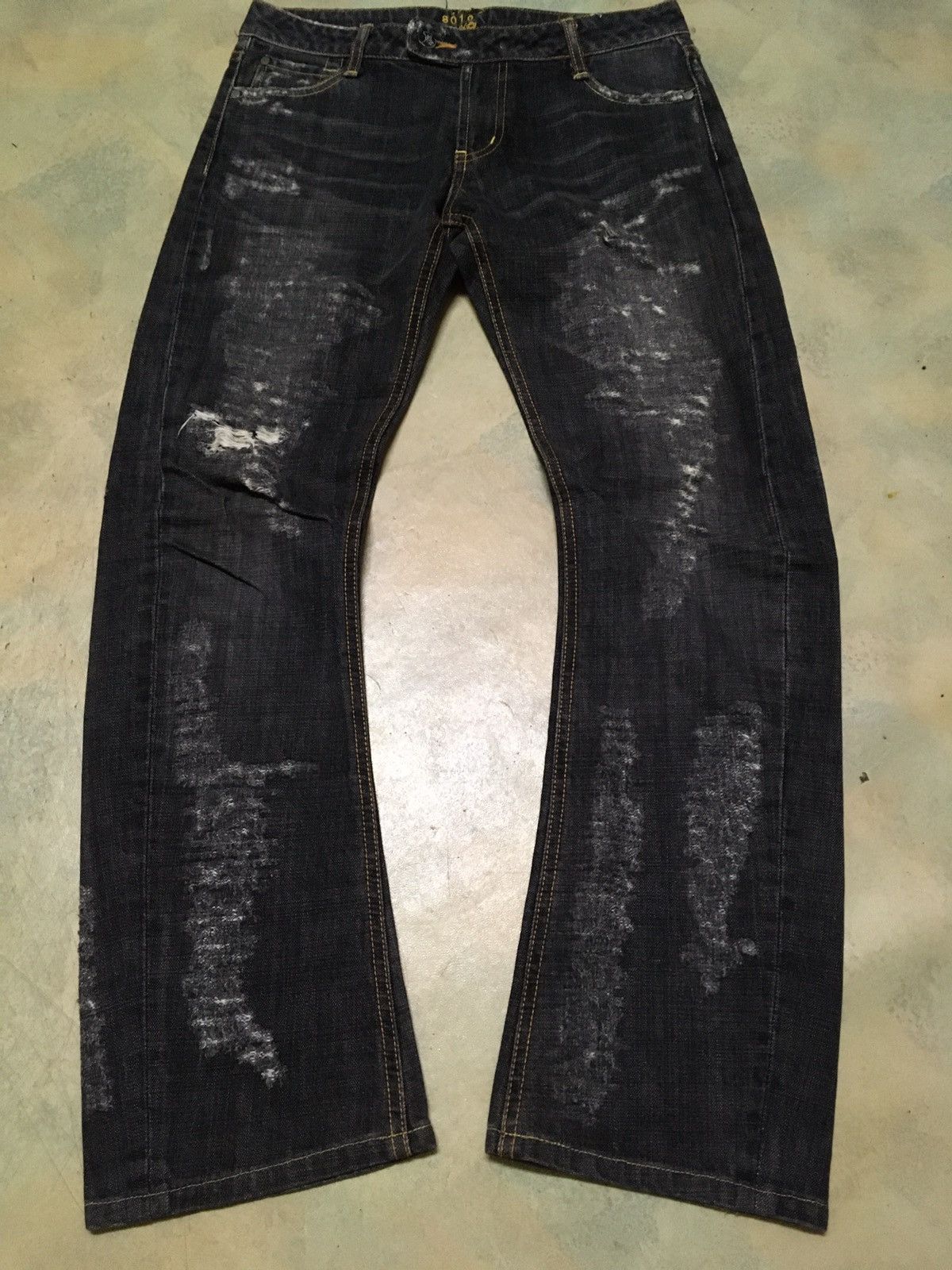 Japanese Brand Japanese Brand 8010 Gekko Distressed Style Denim Pants Size US 30 / EU 46 - 4 Thumbnail