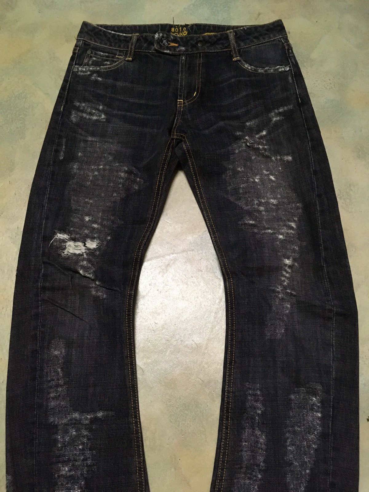 Japanese Brand Japanese Brand 8010 Gekko Distressed Style Denim Pants Size US 30 / EU 46 - 3 Thumbnail