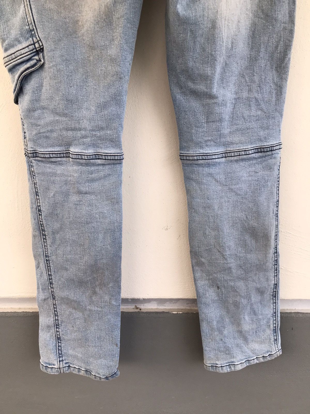 Japanese Brand Distressed G.ground trashed stretchable denim Size US 31 - 19 Thumbnail