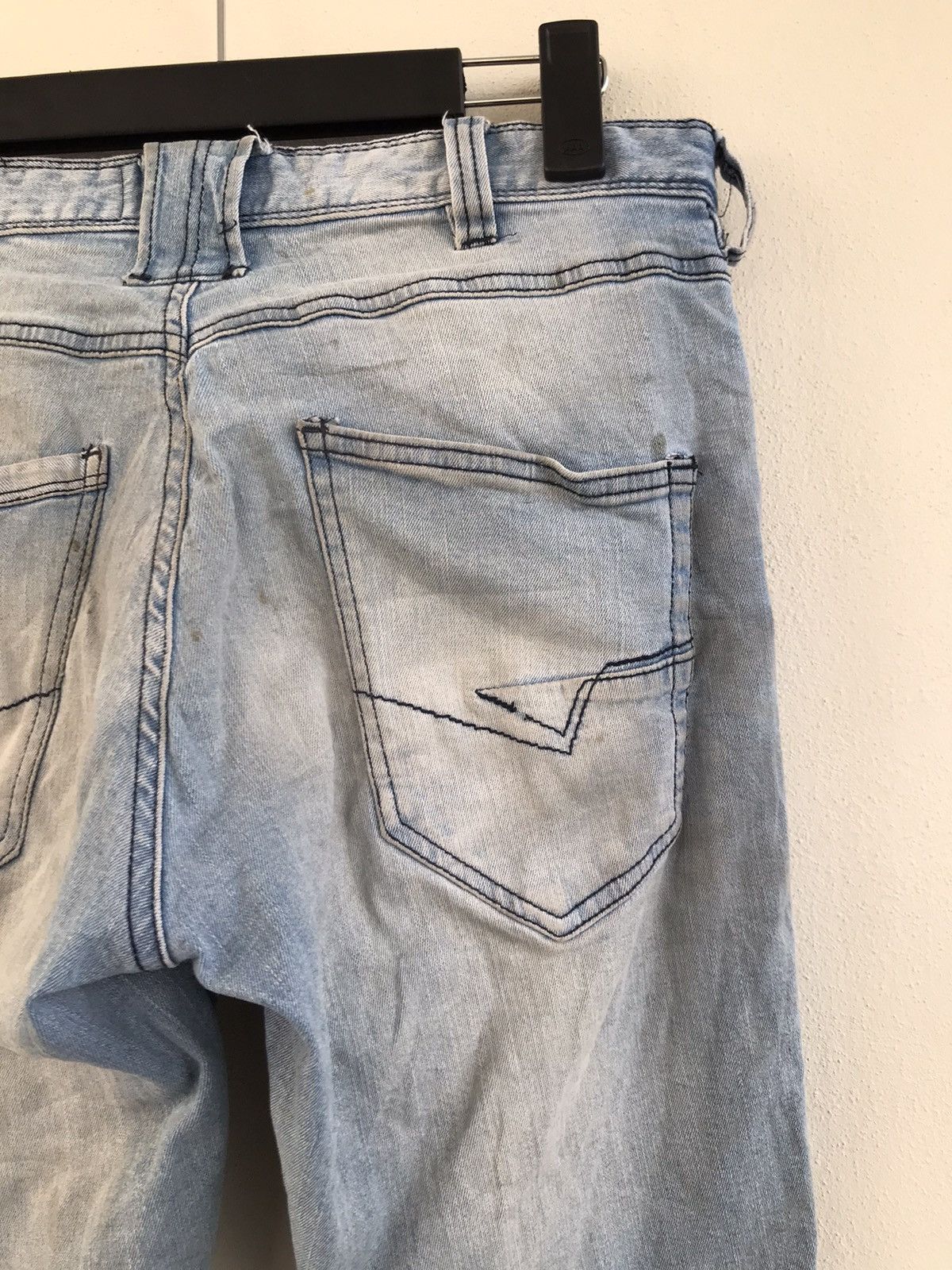 Japanese Brand Distressed G.ground trashed stretchable denim Size US 31 - 17 Thumbnail