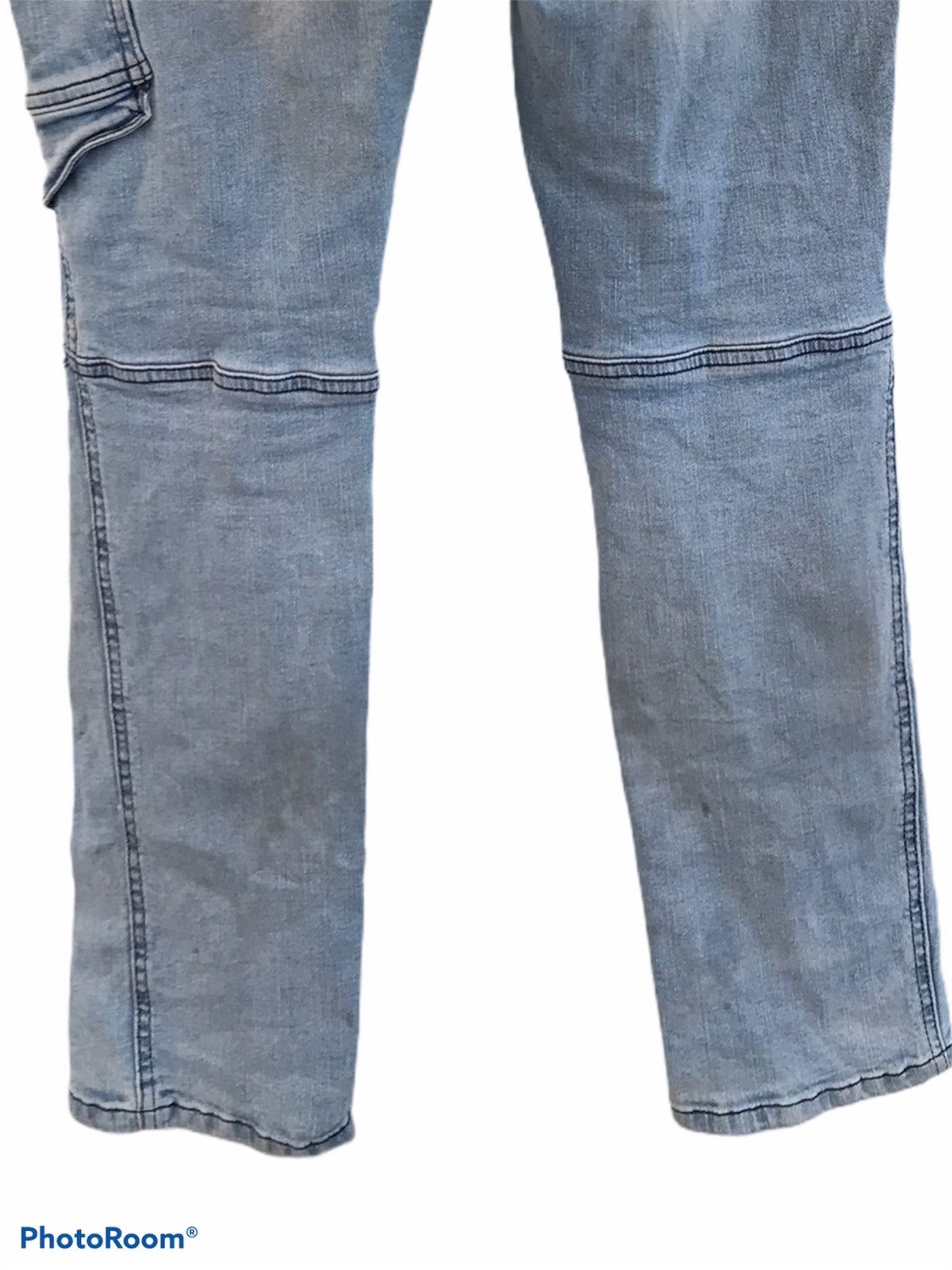 Japanese Brand Distressed G.ground trashed stretchable denim Size US 31 - 15 Thumbnail