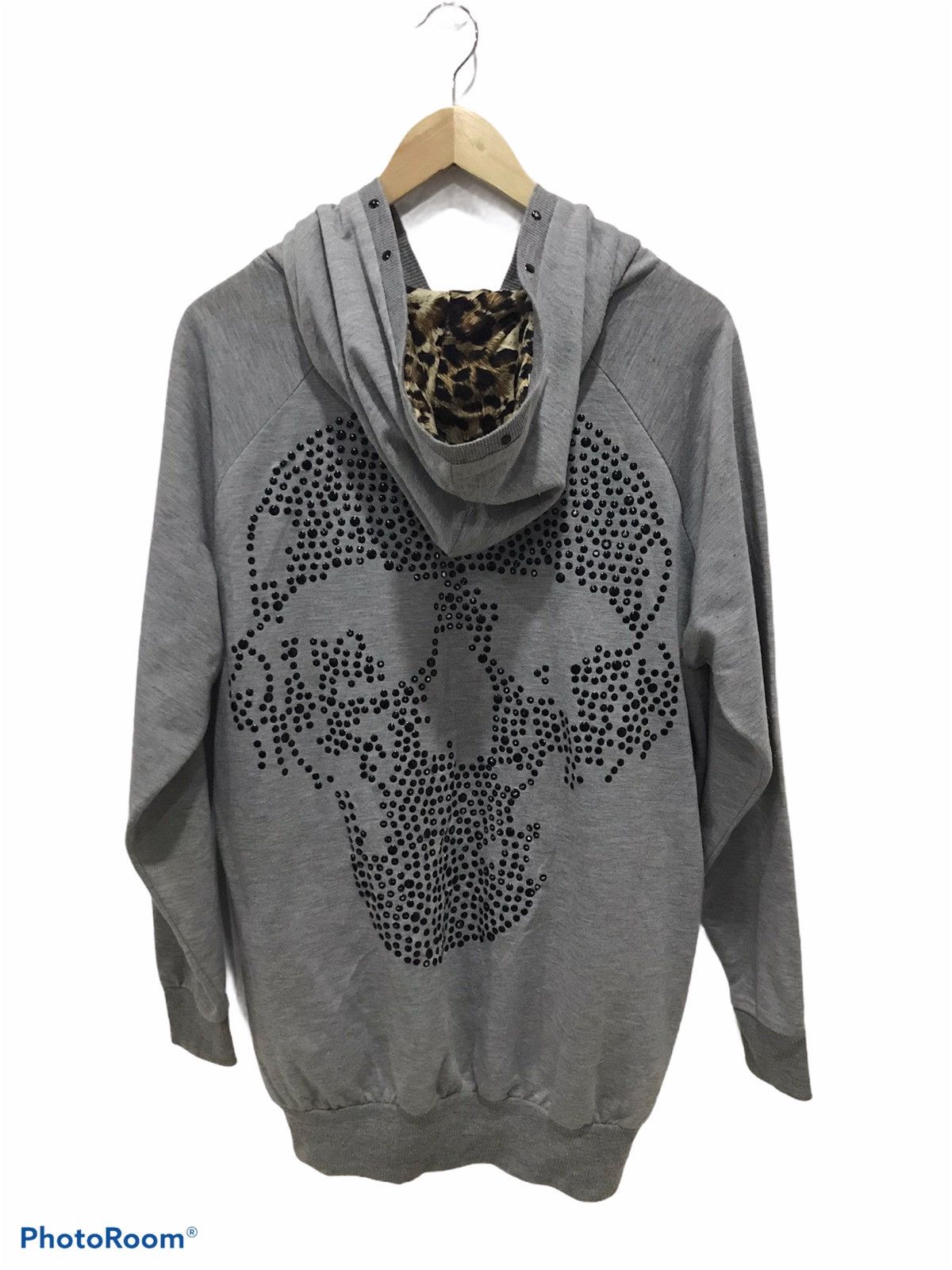 Japanese Brand Love me “Swarovski Skull punk” hooded sweater Size US L / EU 52-54 / 3 - 5 Thumbnail
