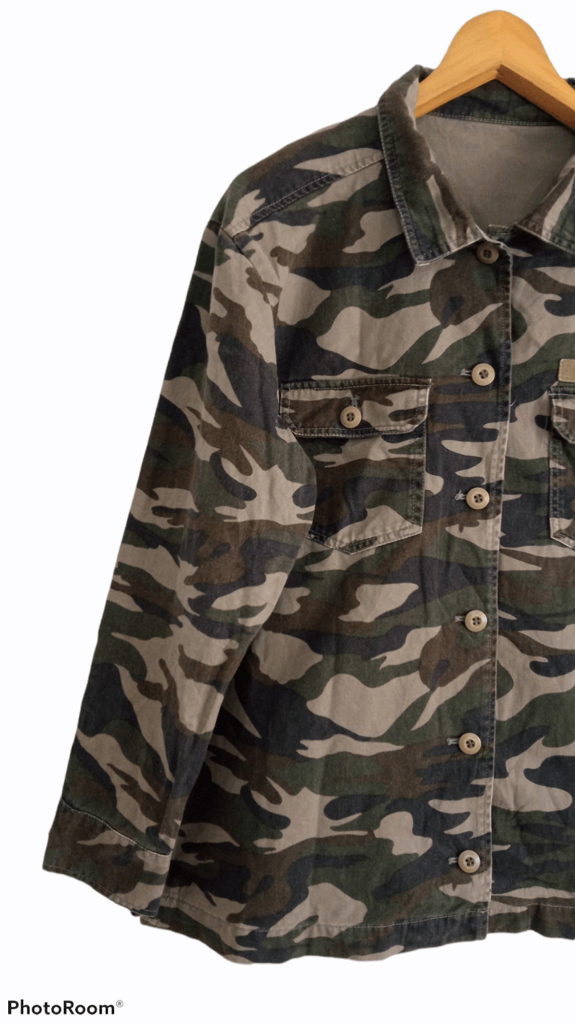 Japanese Brand × Vintage 🔥🔥Vintage Style Graffi Camouflage LS Shirt Size US L / EU 52-54 / 3 - 4 Thumbnail