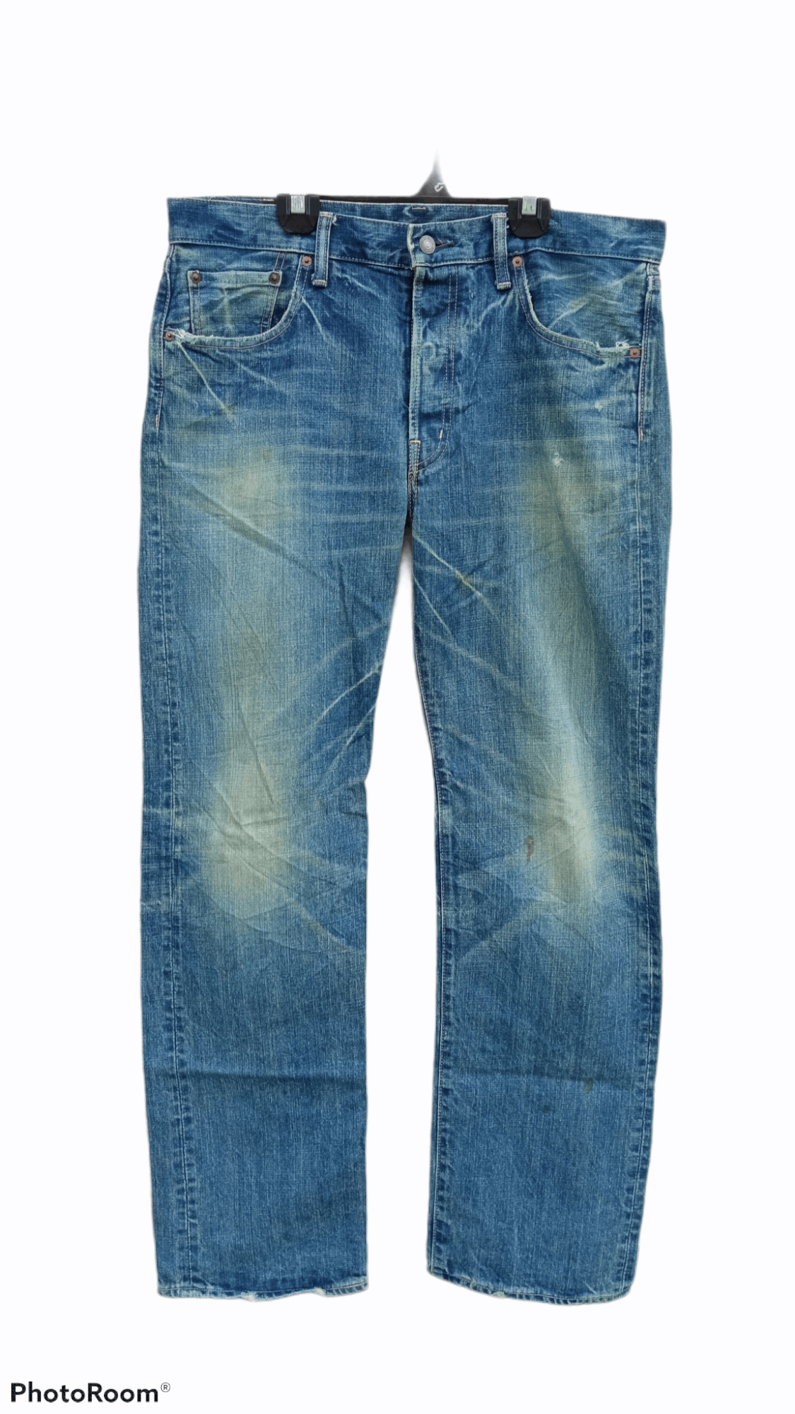 image of Distressed Denim x Spellbound Distressed Jeans Denim in Blue, Men's (Size 34)