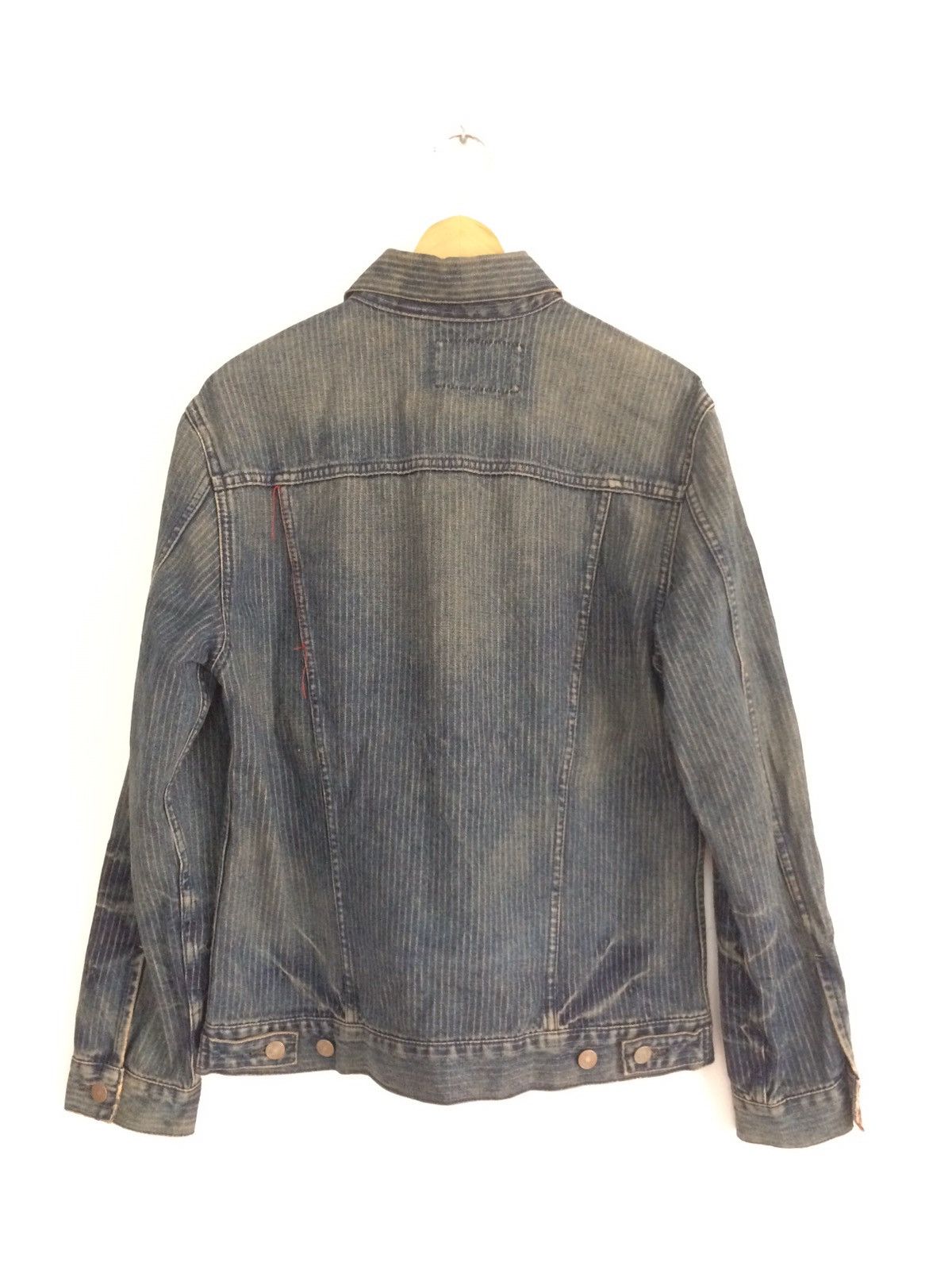 Levi's × Levi's Vintage Clothing × Vintage 🔥🔥Vtg Levi's Redloop Wabash Hickory Denim Trucker Jacket Size US L / EU 52-54 / 3 - 7 Thumbnail