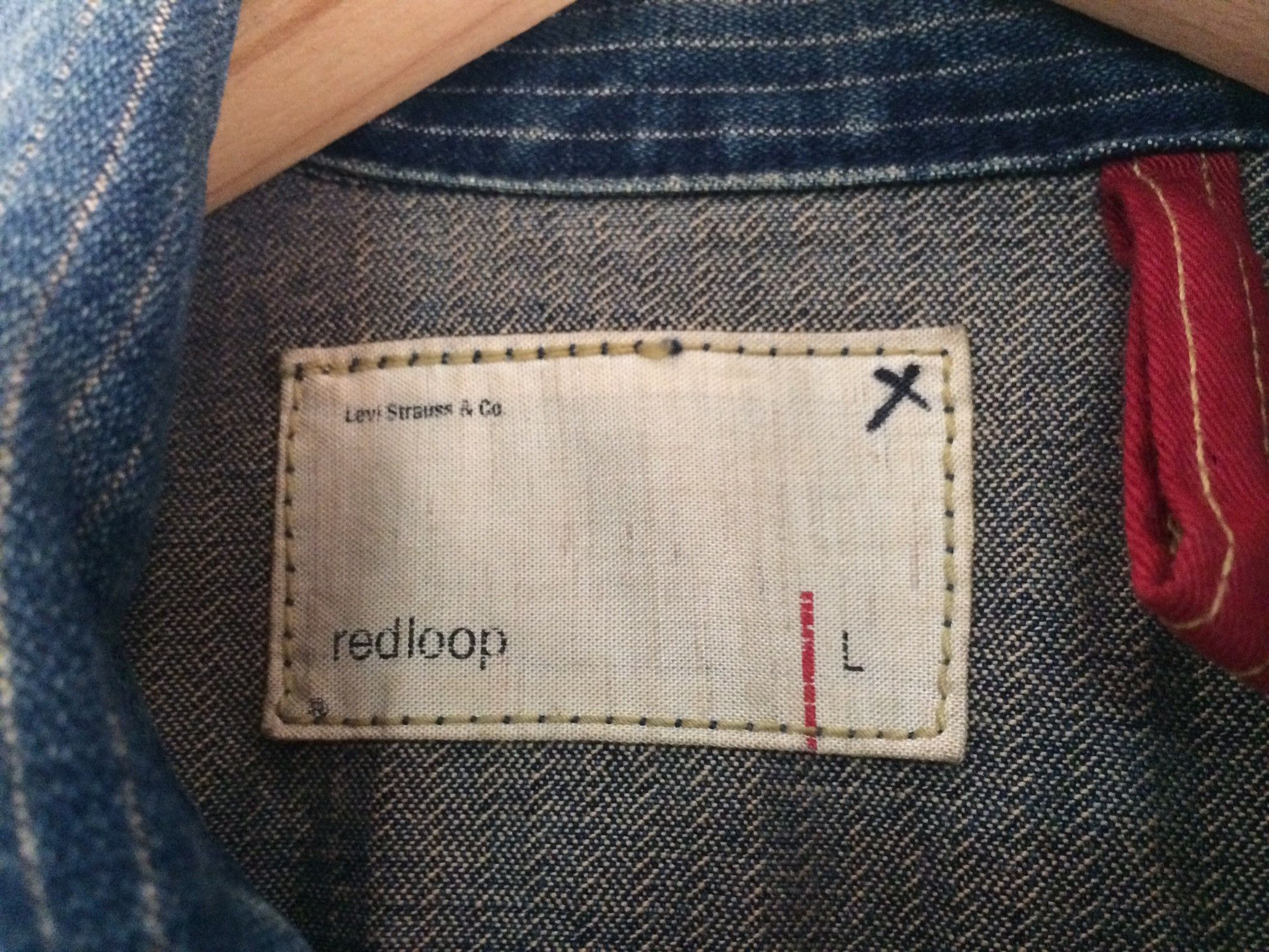 Levi's × Levi's Vintage Clothing × Vintage 🔥🔥Vtg Levi's Redloop Wabash Hickory Denim Trucker Jacket Size US L / EU 52-54 / 3 - 6 Thumbnail