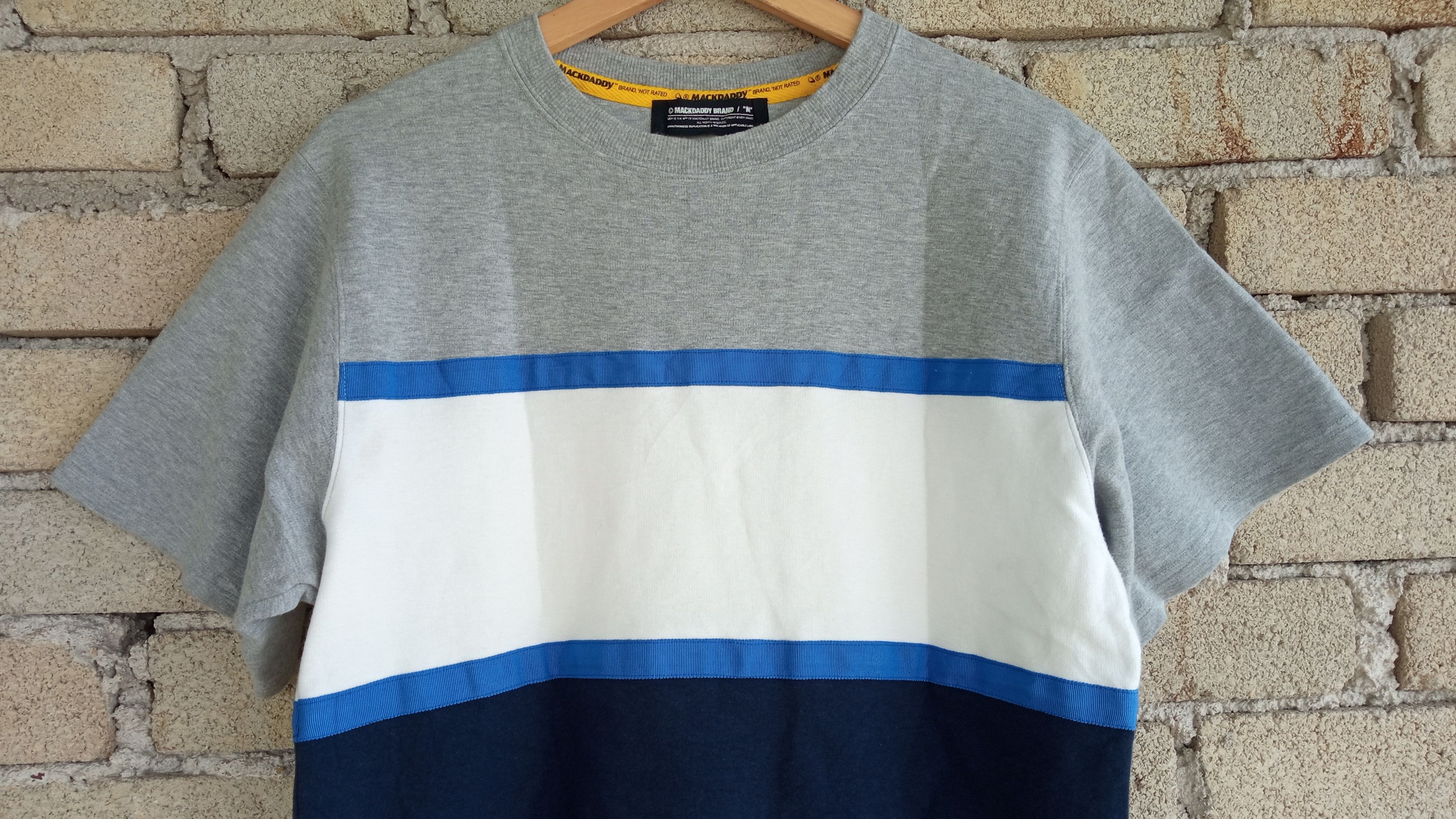 Japanese Brand × Vintage 🔥🔥Mackdaddy Striped Border T-Shirt Size US M / EU 48-50 / 2 - 6 Thumbnail