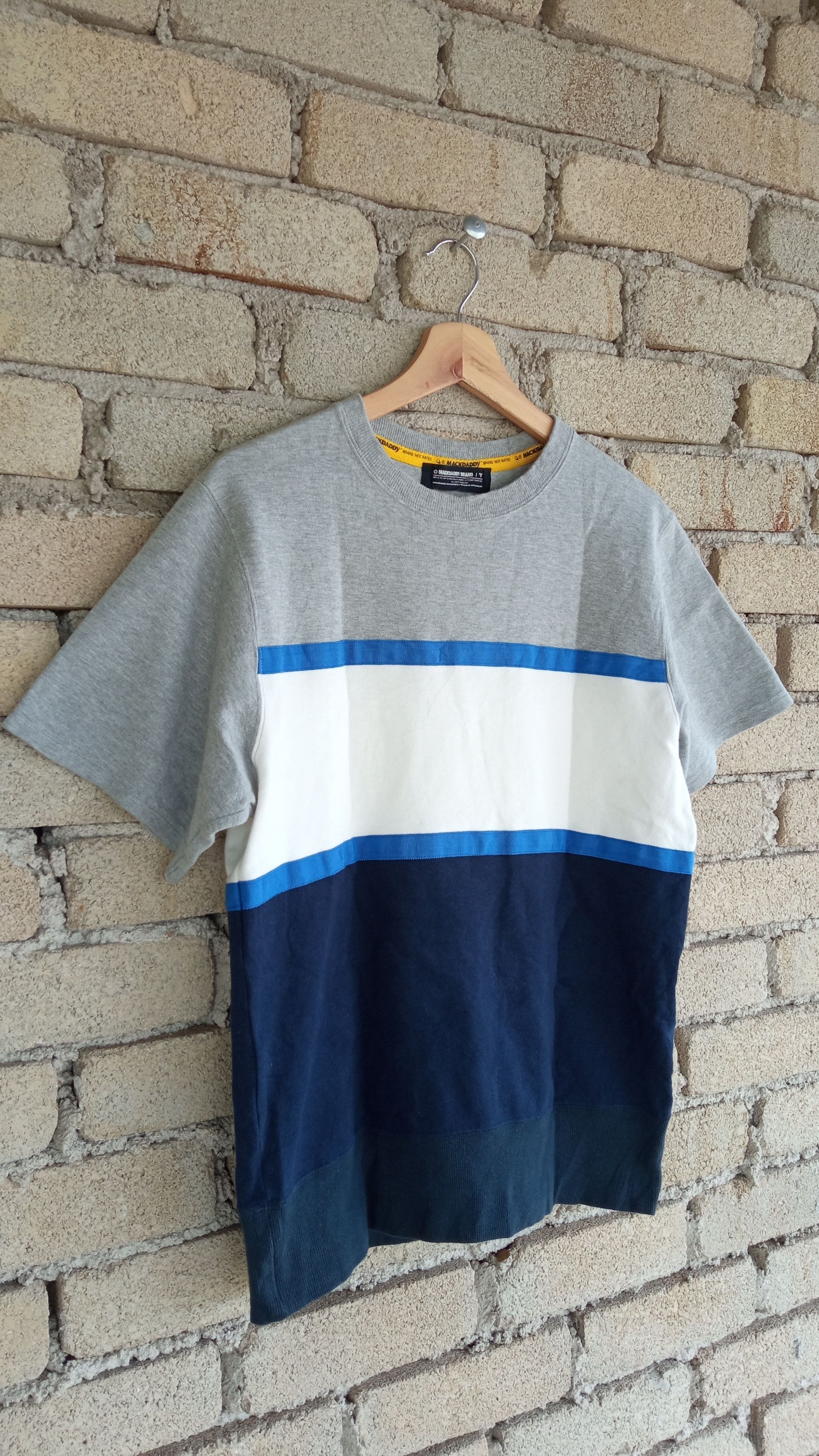Japanese Brand × Vintage 🔥🔥Mackdaddy Striped Border T-Shirt Size US M / EU 48-50 / 2 - 3 Thumbnail