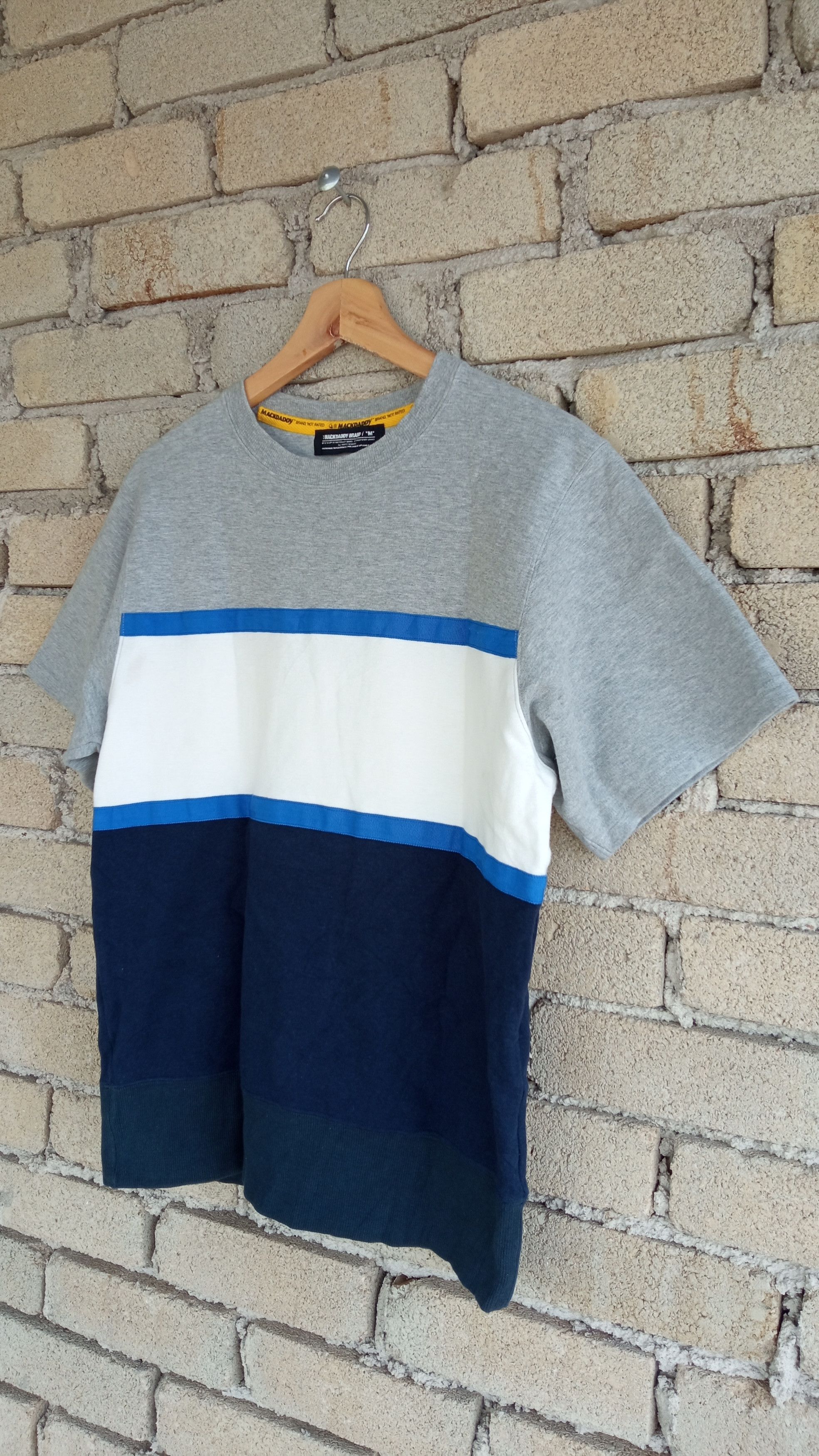 Japanese Brand × Vintage 🔥🔥Mackdaddy Striped Border T-Shirt Size US M / EU 48-50 / 2 - 2 Thumbnail