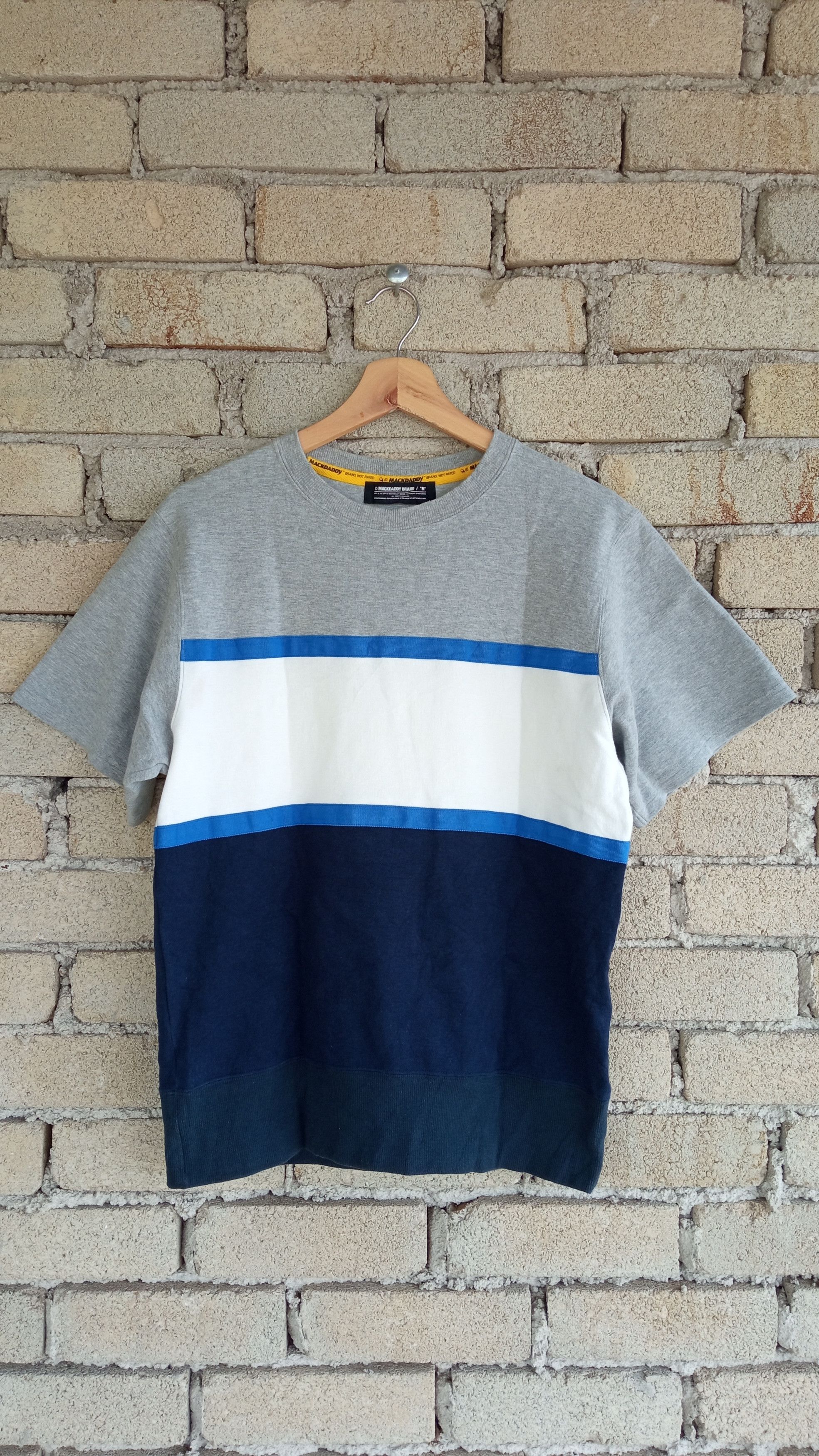 Japanese Brand × Vintage 🔥🔥Mackdaddy Striped Border T-Shirt Size US M / EU 48-50 / 2 - 1 Thumbnail