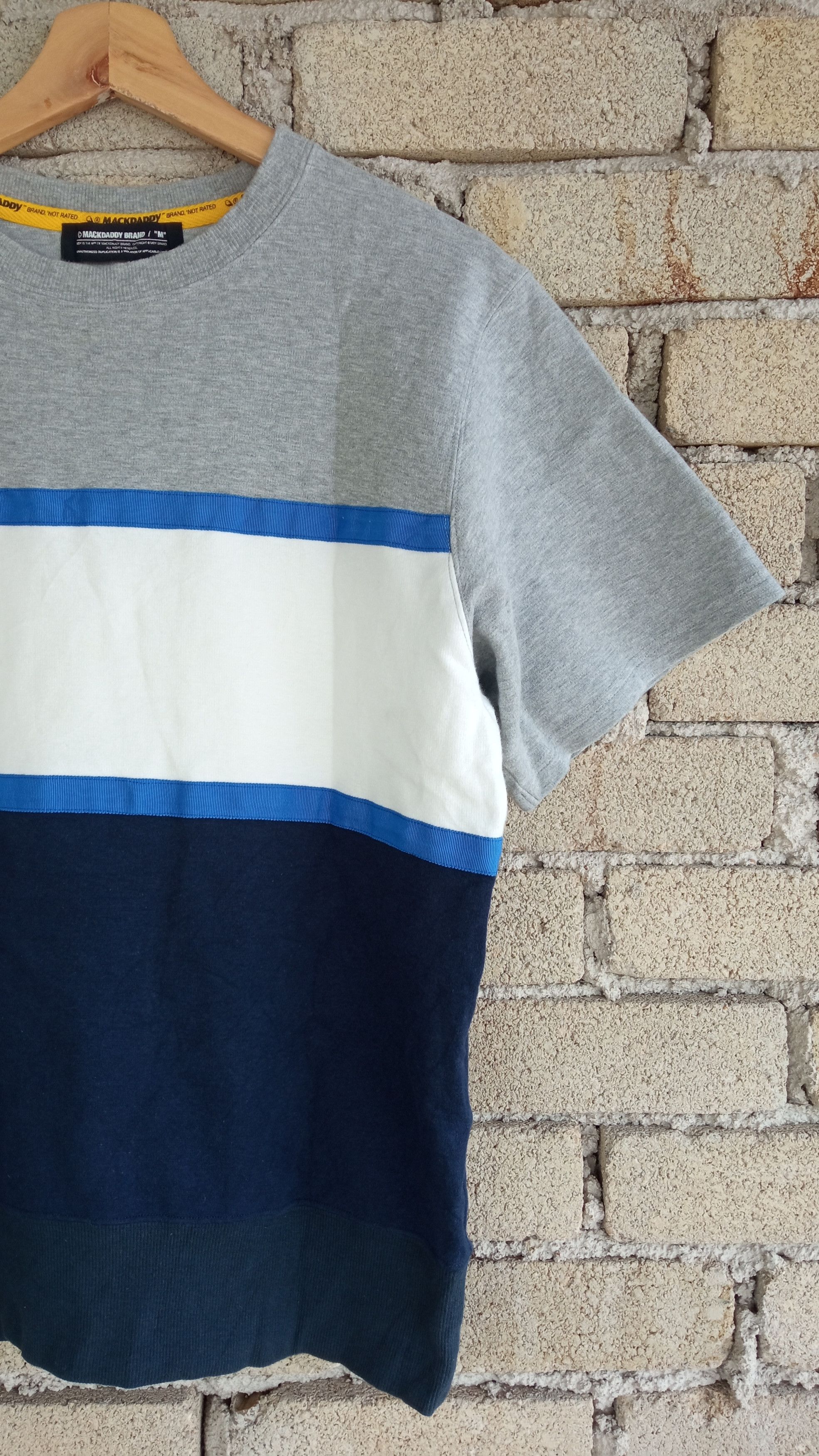 Japanese Brand × Vintage 🔥🔥Mackdaddy Striped Border T-Shirt Size US M / EU 48-50 / 2 - 5 Thumbnail