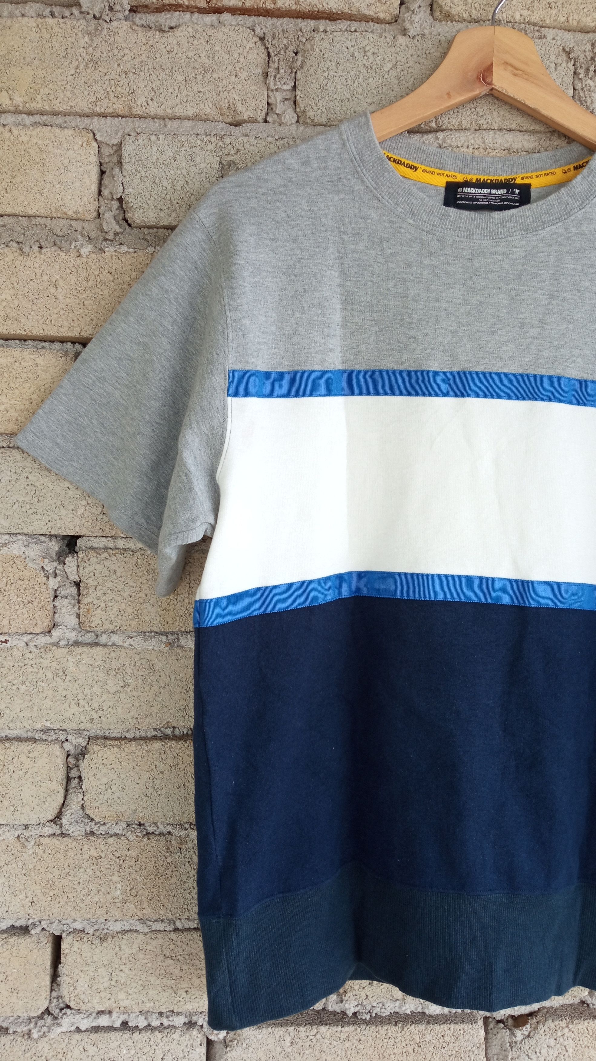Japanese Brand × Vintage 🔥🔥Mackdaddy Striped Border T-Shirt Size US M / EU 48-50 / 2 - 4 Thumbnail