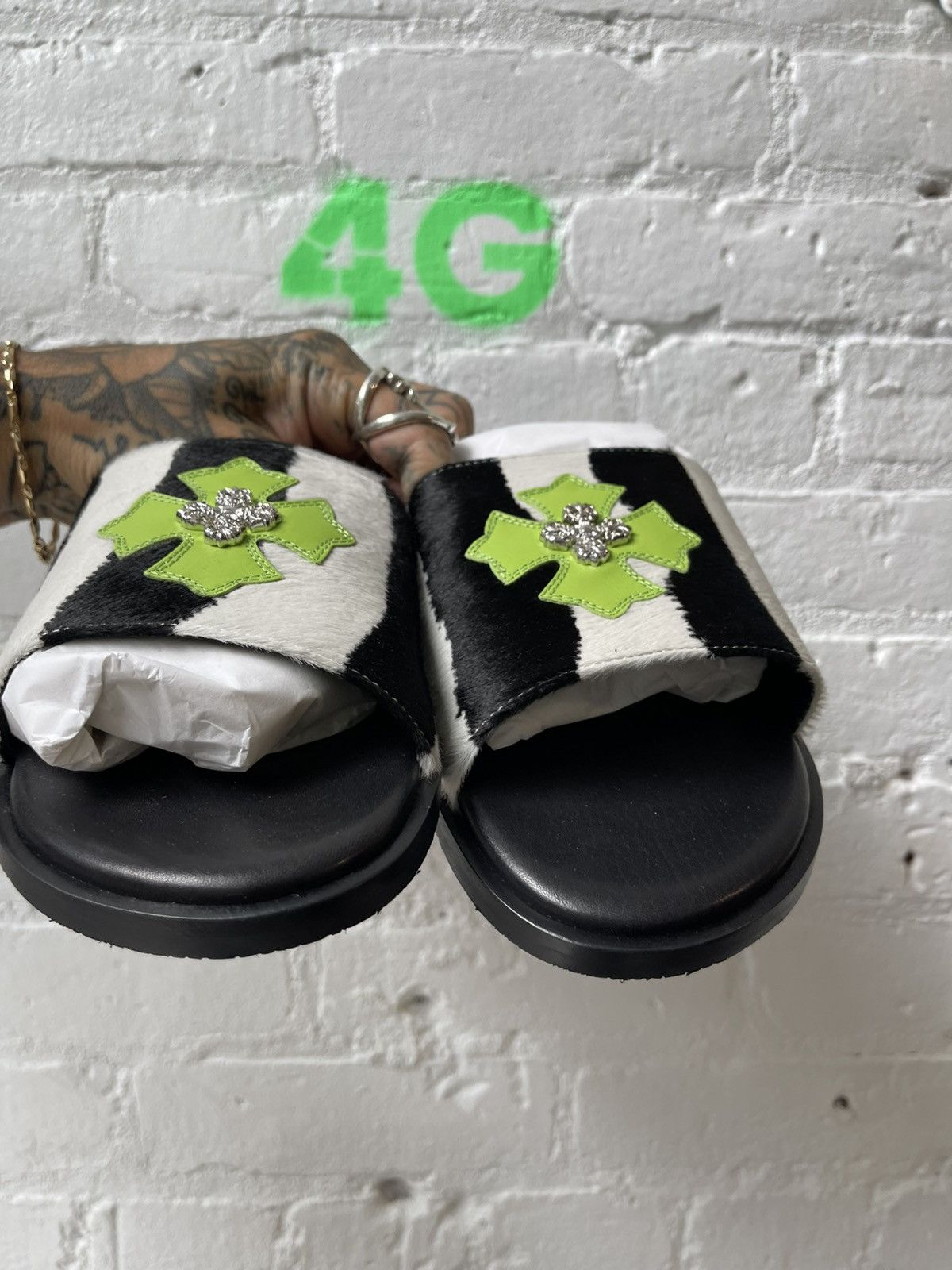 Chrome Hearts Chrome Hearts Zebra PonyHair Slides Sandals SZ 11 Size US 11 / EU 44 - 6 Thumbnail