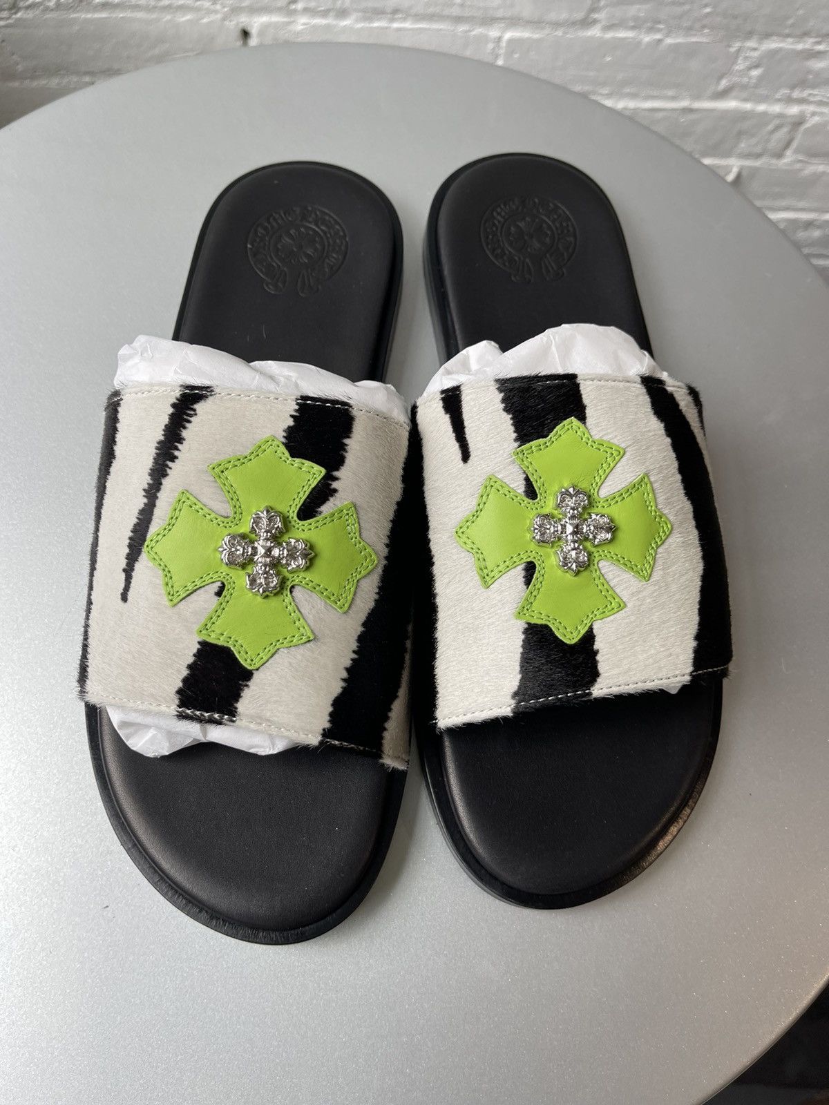 Chrome Hearts Chrome Hearts ZEBRA STUD SANDAL SLIDES SZ 10 Size US 10 / EU 43 - 5 Thumbnail