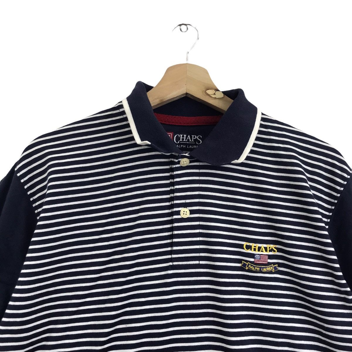 Chaps Ralph Lauren CHAPS RALPH LAUREN Usa Flag Stripes Collar T Shirt Size US S / EU 44-46 / 1 - 2 Thumbnail