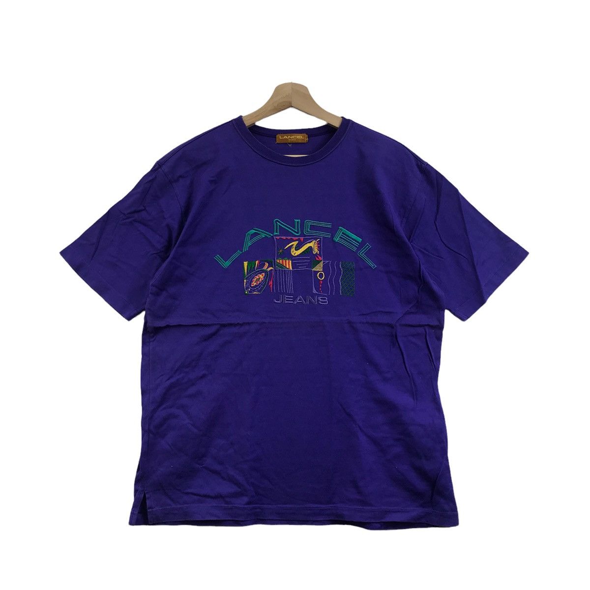 Lancel Vintage LANCEL PARIS France Designer Embroidered PurpleShirt Size US M / EU 48-50 / 2 - 1 Thumbnail