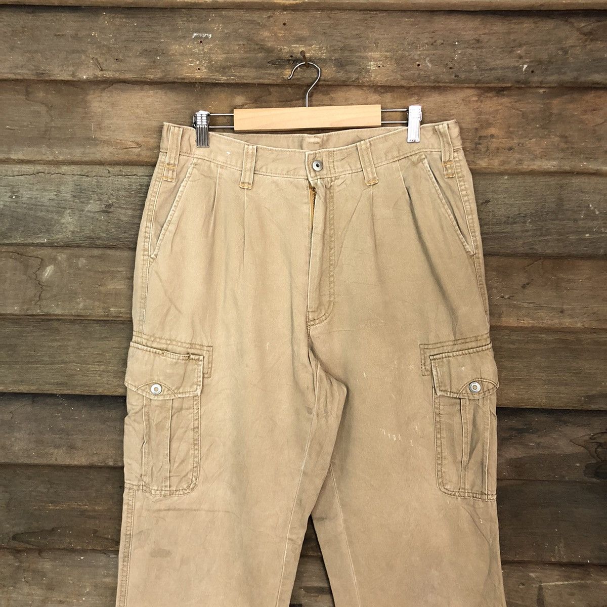 Japanese Brand × StraightFaded Xebec Brown Multipocket Tactical Cargo Pants #c1022 Size US 33 - 2 Thumbnail