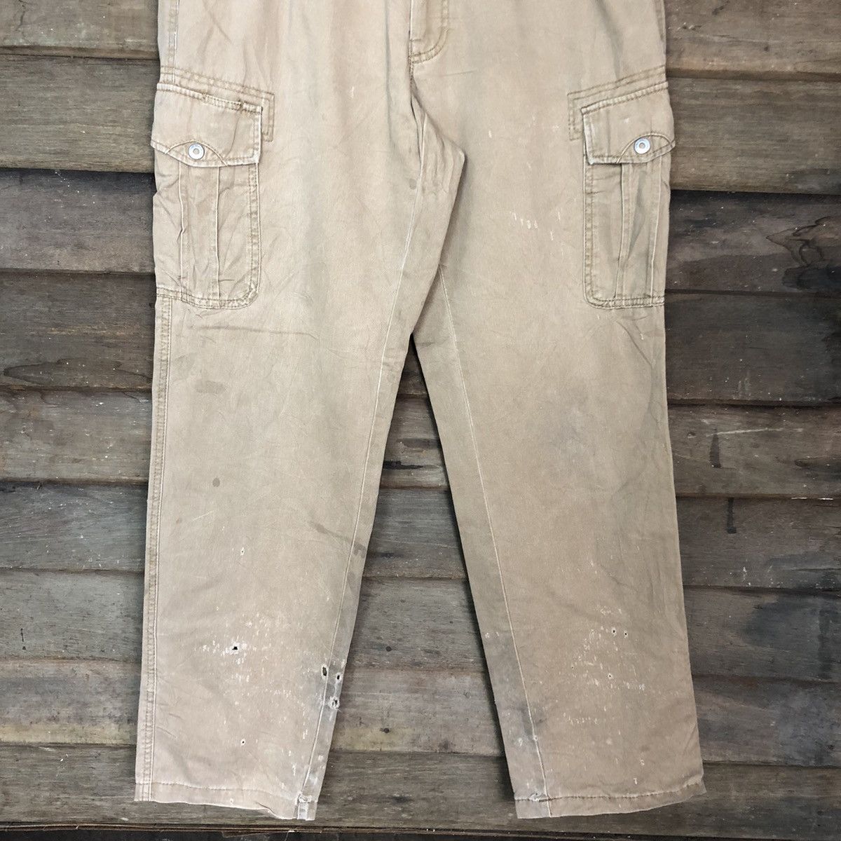 Japanese Brand × StraightFaded Xebec Brown Multipocket Tactical Cargo Pants #c1022 Size US 33 - 3 Thumbnail