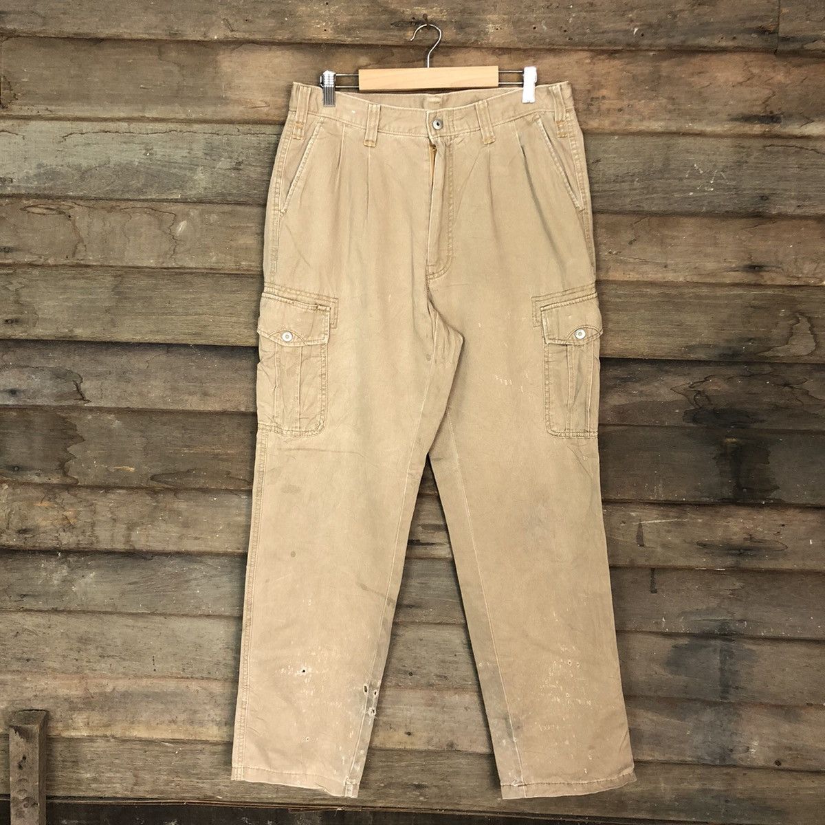 Japanese Brand × StraightFaded Xebec Brown Multipocket Tactical Cargo Pants #c1022 Size US 33 - 1 Thumbnail