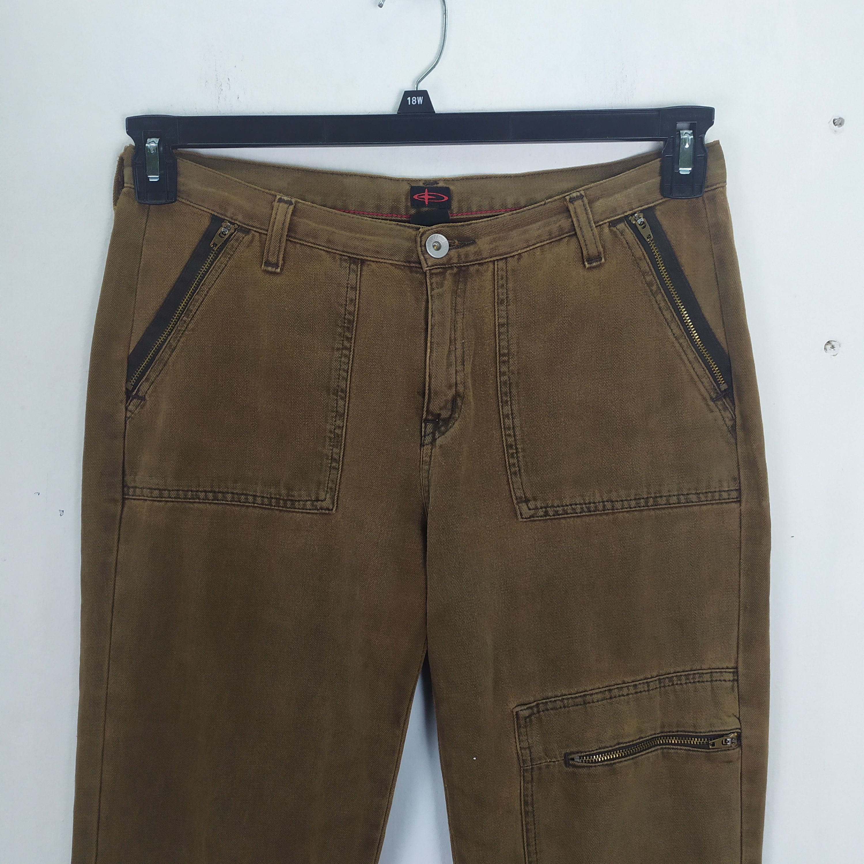 Japanese Brand VINTAGE BIGSTAR FLARE DOUBLE KNEE 7 POCKET CARGO PANTS Size US 30 / EU 46 - 4 Thumbnail