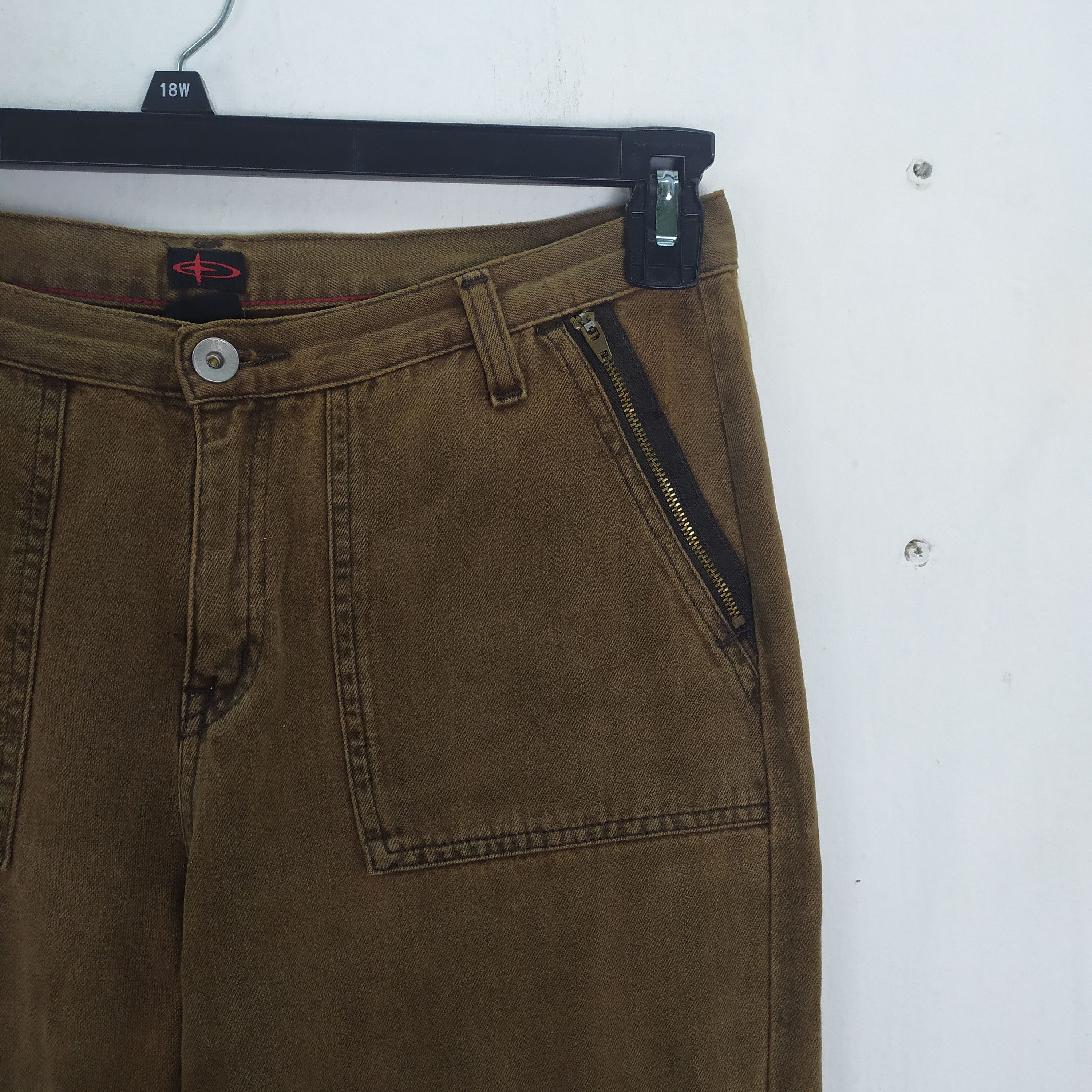 Japanese Brand VINTAGE BIGSTAR FLARE DOUBLE KNEE 7 POCKET CARGO PANTS Size US 30 / EU 46 - 2 Thumbnail