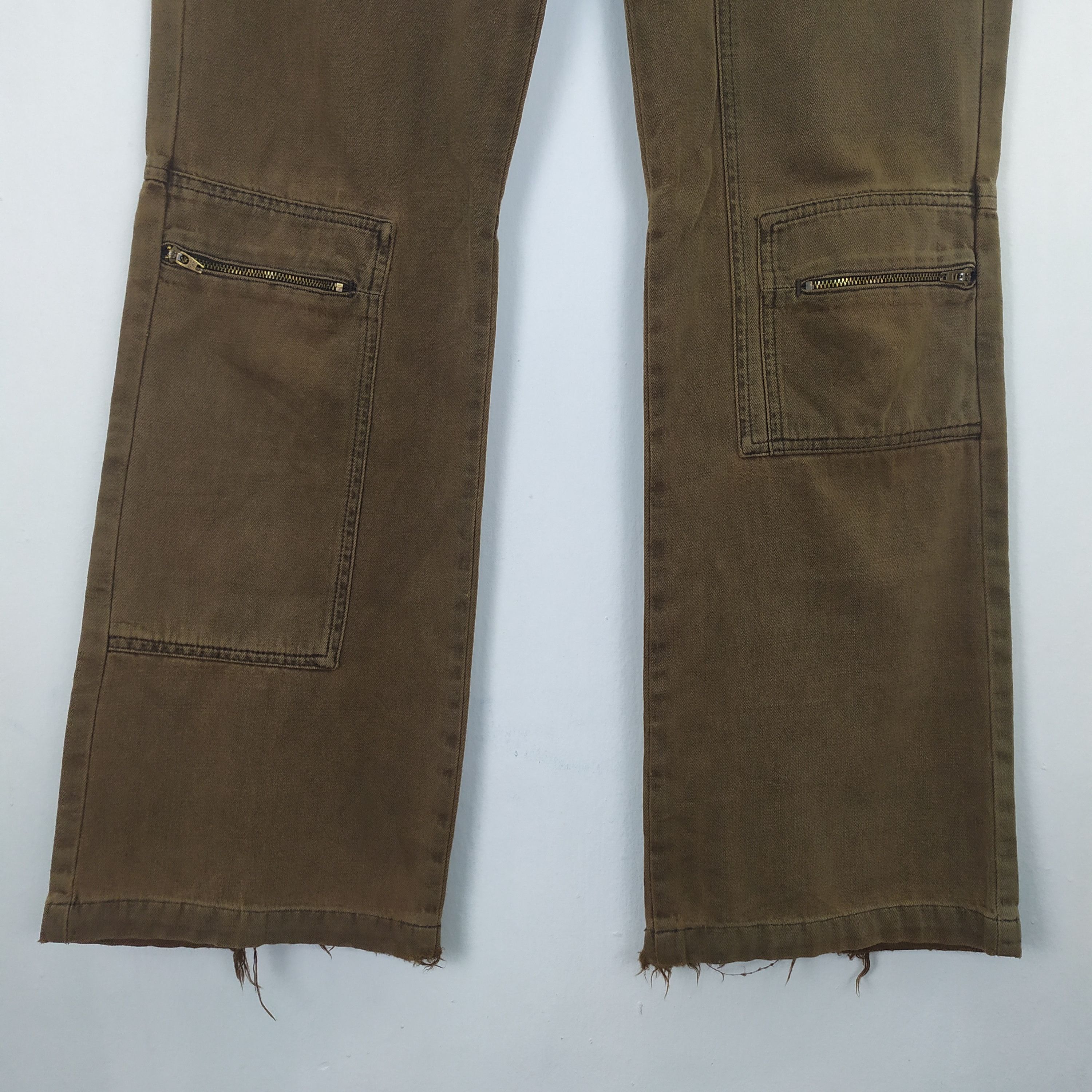 Japanese Brand VINTAGE BIGSTAR FLARE DOUBLE KNEE 7 POCKET CARGO PANTS Size US 30 / EU 46 - 5 Thumbnail