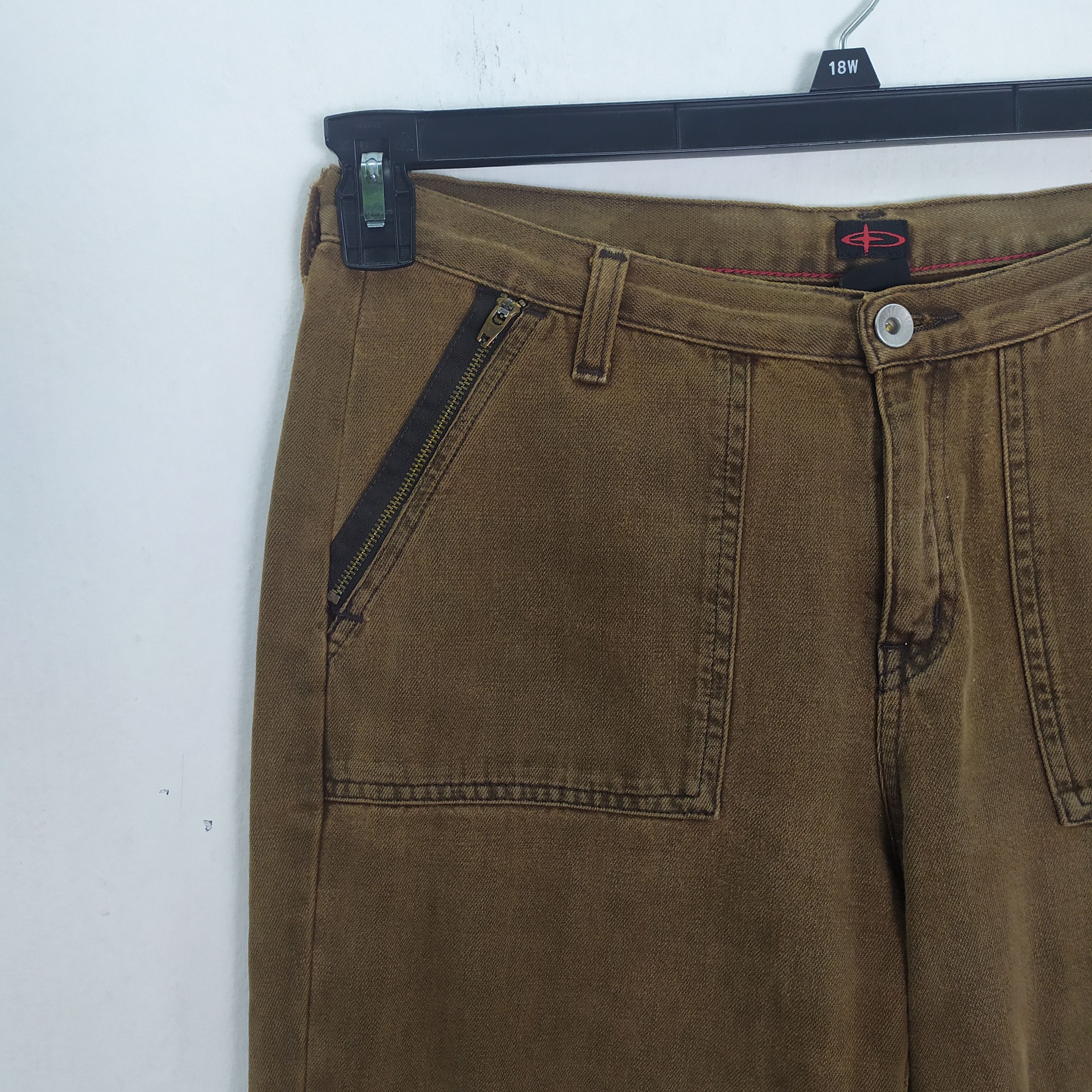 Japanese Brand VINTAGE BIGSTAR FLARE DOUBLE KNEE 7 POCKET CARGO PANTS Size US 30 / EU 46 - 3 Thumbnail