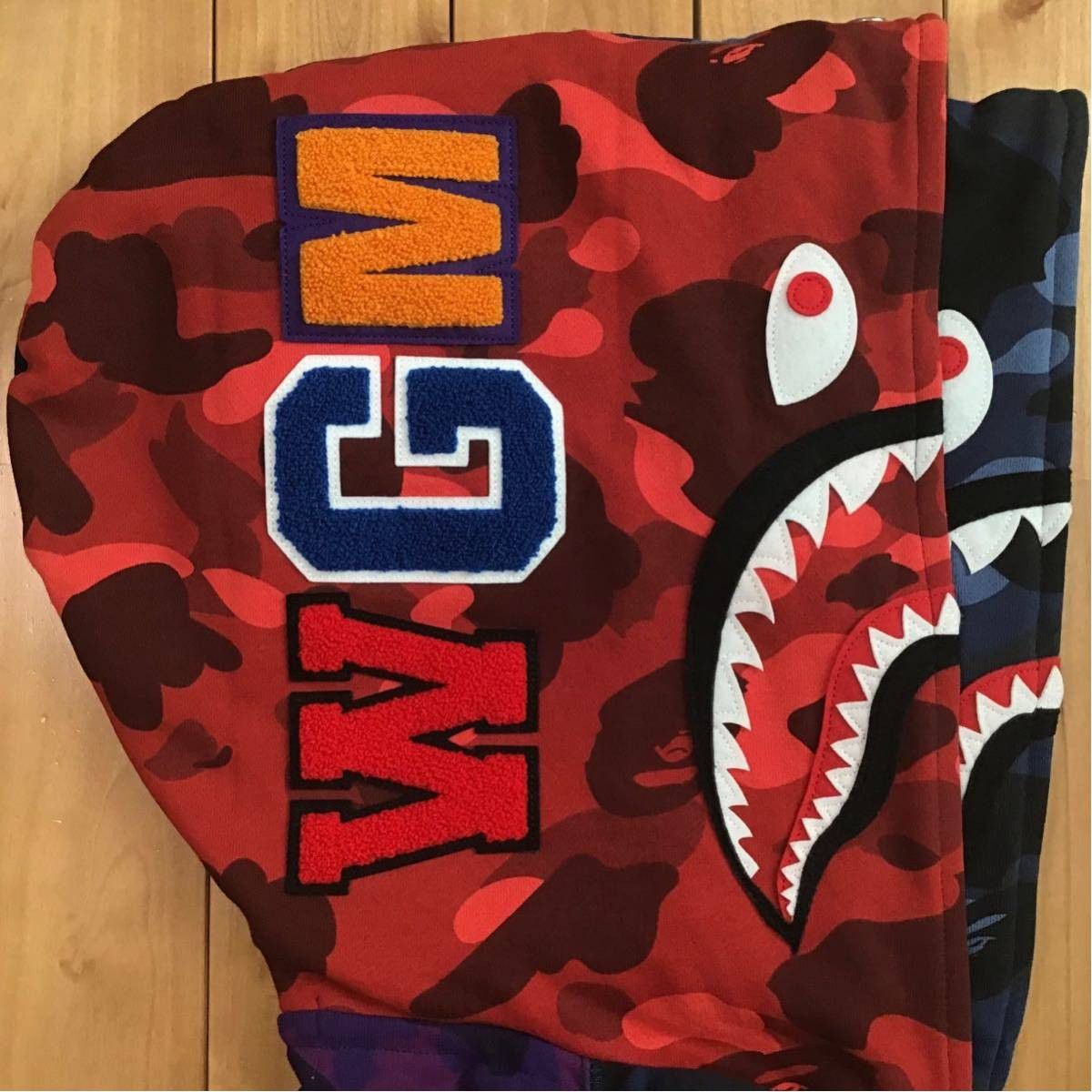 Bape BAPE Double shark full zip hoodie crazy camo a bathing ape Size US L / EU 52-54 / 3 - 4 Thumbnail