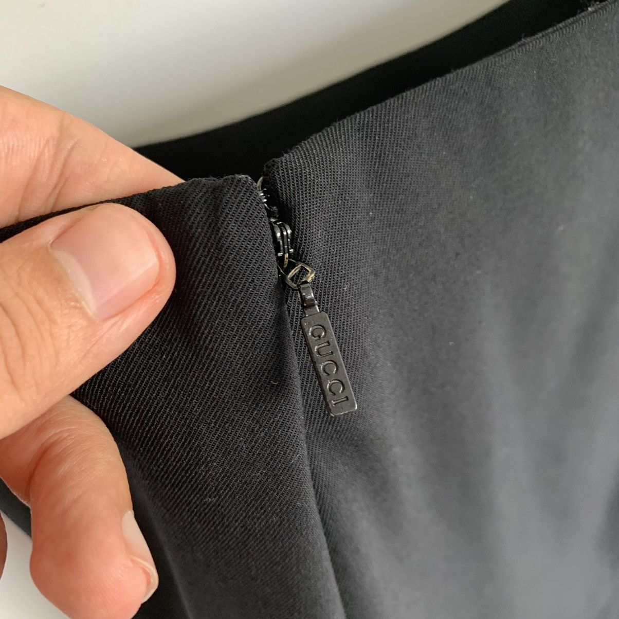 Gucci GUCCI Skirt Wool Black Midi Zip Size 40 Womens Size 27" / US 4 / IT 40 - 6 Thumbnail