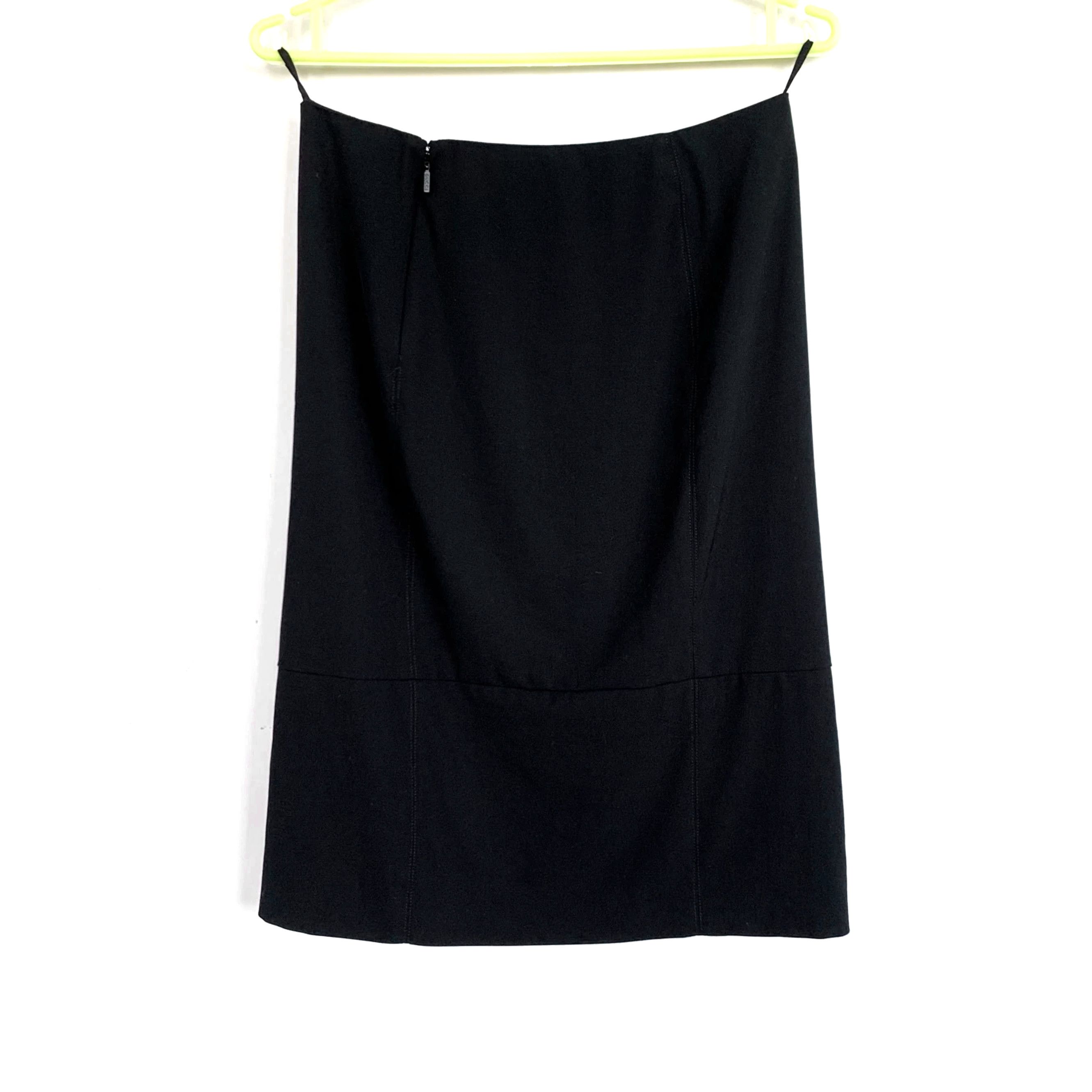 Gucci GUCCI Skirt Wool Black Midi Zip Size 40 Womens Size 27" / US 4 / IT 40 - 5 Thumbnail